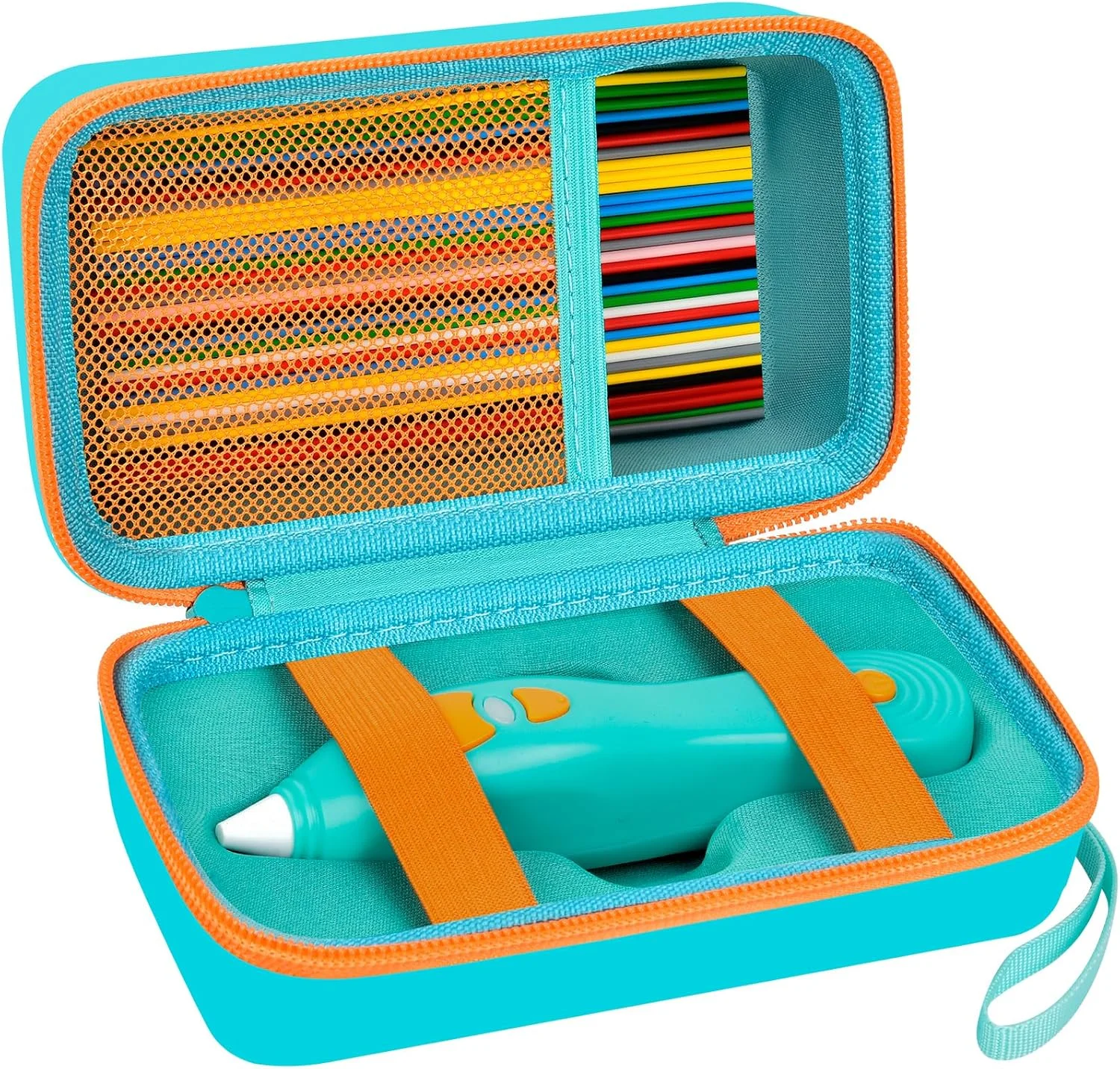 کیف محافظ سازگار با 3Doodler Start+ Essentials (مدل 2023، 2024) برای مجموعه قلم سه بعدی کودکان، نگهدارنده و سازمان دهنده لوازم جانبی، شارژر USB (دو عددی)