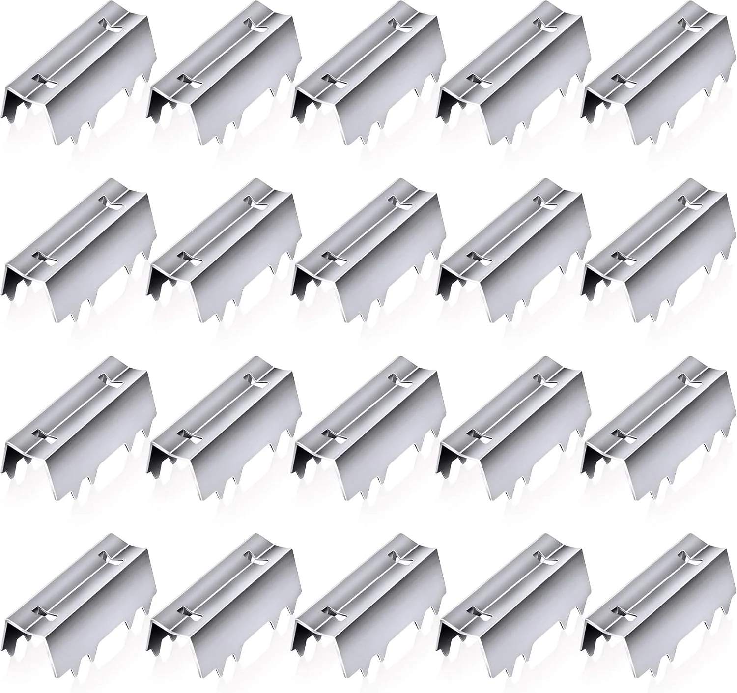 بسته 25 عددی بست فلزی تسمه تایم باز ANCIRS، گیره تسمه باز GT2 برای پروژه های پرینتر سه بعدی - نقره ای