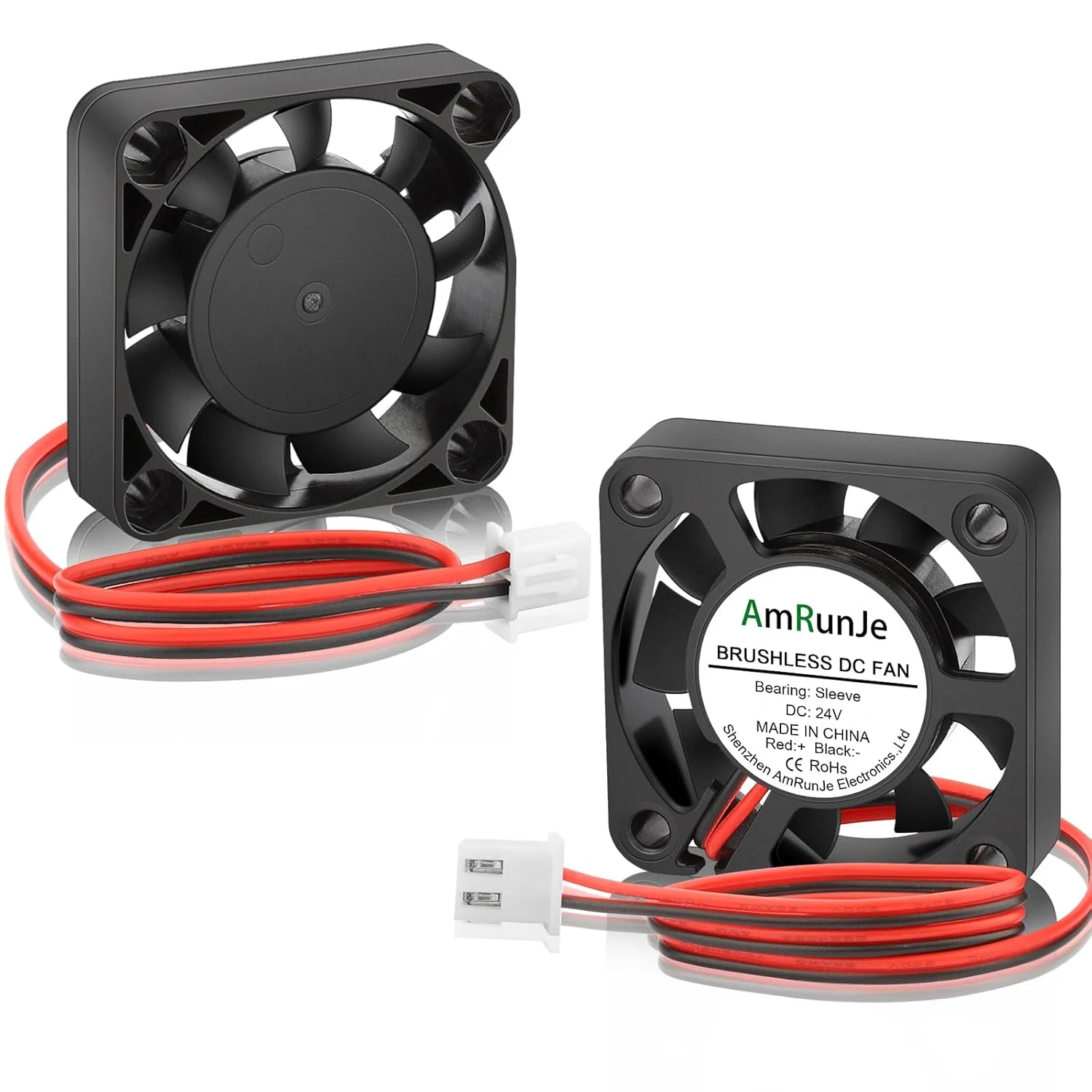 فن خنک کننده 40mm x 10mm 24v، دمنده 40mm x 10mm 2Pin براشلس DC جایگزین برای پرینتر سه بعدی، خنک کننده برای Ender 3 Pro Raspberry PIS Creality PC Tower مینی یخچال