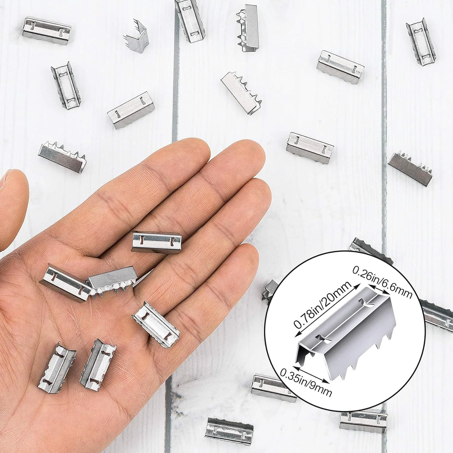 بسته 25 عددی بست فلزی تسمه تایم باز ANCIRS، گیره تسمه باز GT2 برای پروژه های پرینتر سه بعدی - نقره ای