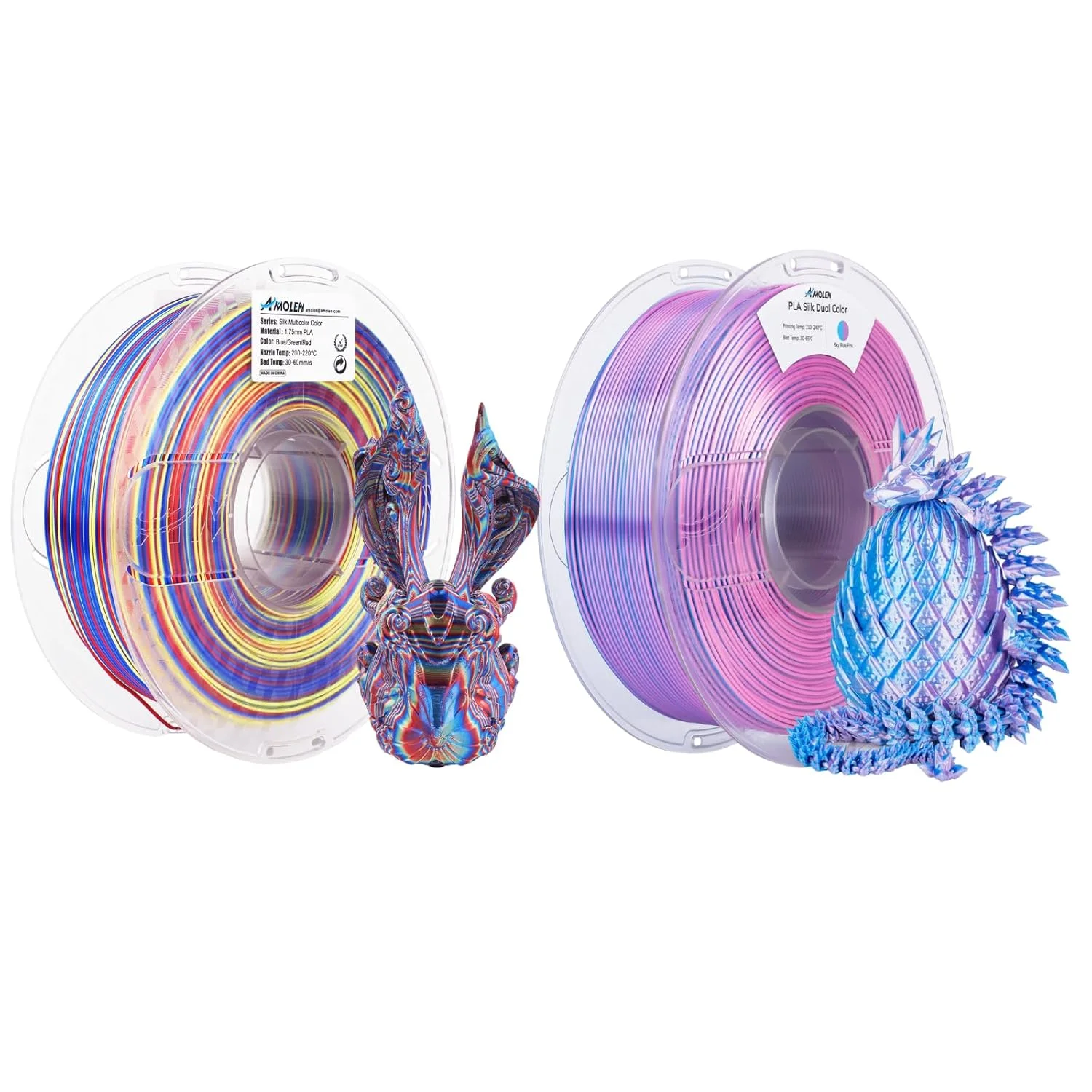 بسته فیلامنت پرینتر سه بعدی PLA ابریشمی AMOLEN