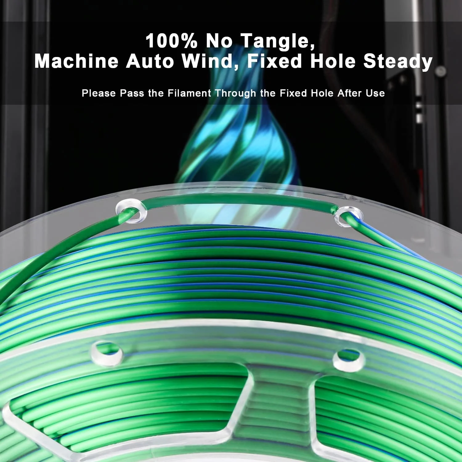 بسته فیلامنت پرینتر سه بعدی AMOLEN، فیلامنت PLA 1.75 میلی‌متری، فیلامنت دو رنگ، ابریشمی قرمز طلایی، ابریشمی قرمز سبز، ابریشمی قرمز آبی، ابریشمی آبی سبز، مشکی آبی