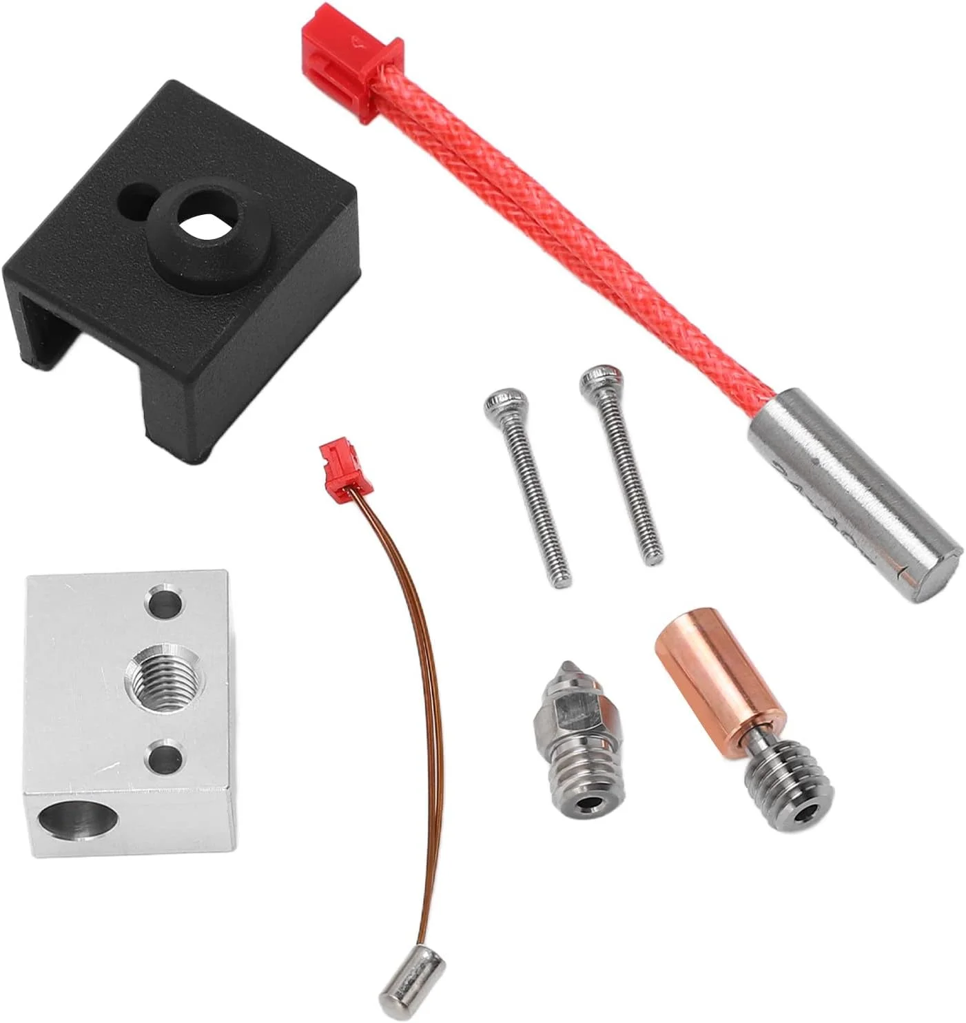 کیت بلوک حرارتی آلومینیومی، پرینتر سه بعدی، شلنگ دو فلزی با دمای بالا، 24 ولت 40 وات، برای Ender3 S1 و اکستروژن مواد پایدارتر