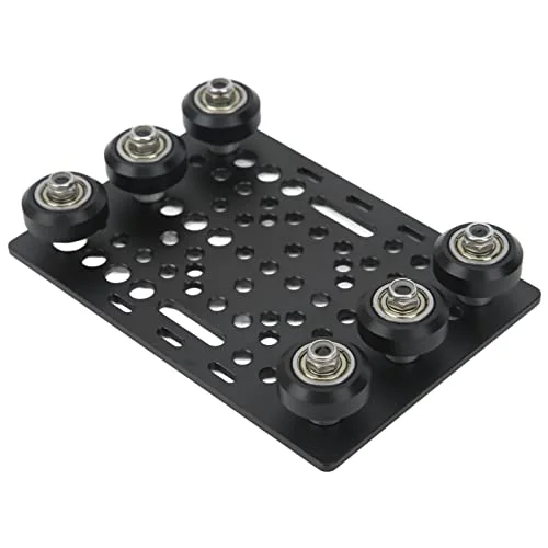 کیت صفحه دروازه ای آلومینیومی آنودایز شده مشکی، برد دروازه ای پرینتر سه بعدی با قرقره برای اکستروژن آلومینیومی ریلی خطی 20-80 میلی متر / 0.8-3.1 اینچی، لوازم جانبی پرینتر سه بعدی