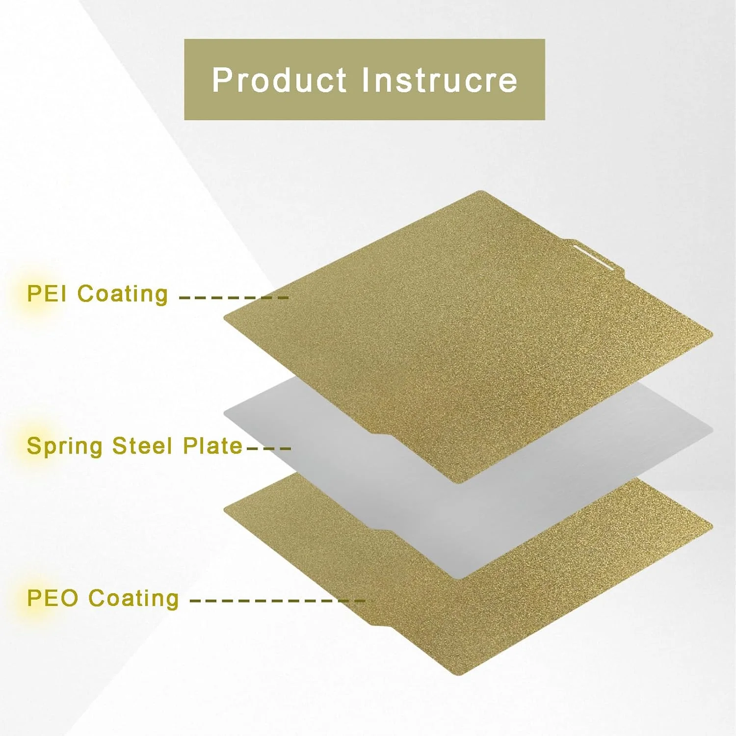 صفحه بستر گرم پرینتر سه بعدی PEI انعطاف پذیر، سطح ساخت دو طرفه، 257.5 میلی متر، سازگار با Bambu Lab X1 P1P صفحه بستر گرم پرینتر سه بعدی PEI انعطاف پذیر، سطح ساخت دو طرفه، 257.5 میلی متر، سازگار با Bambu Lab X1 P1P