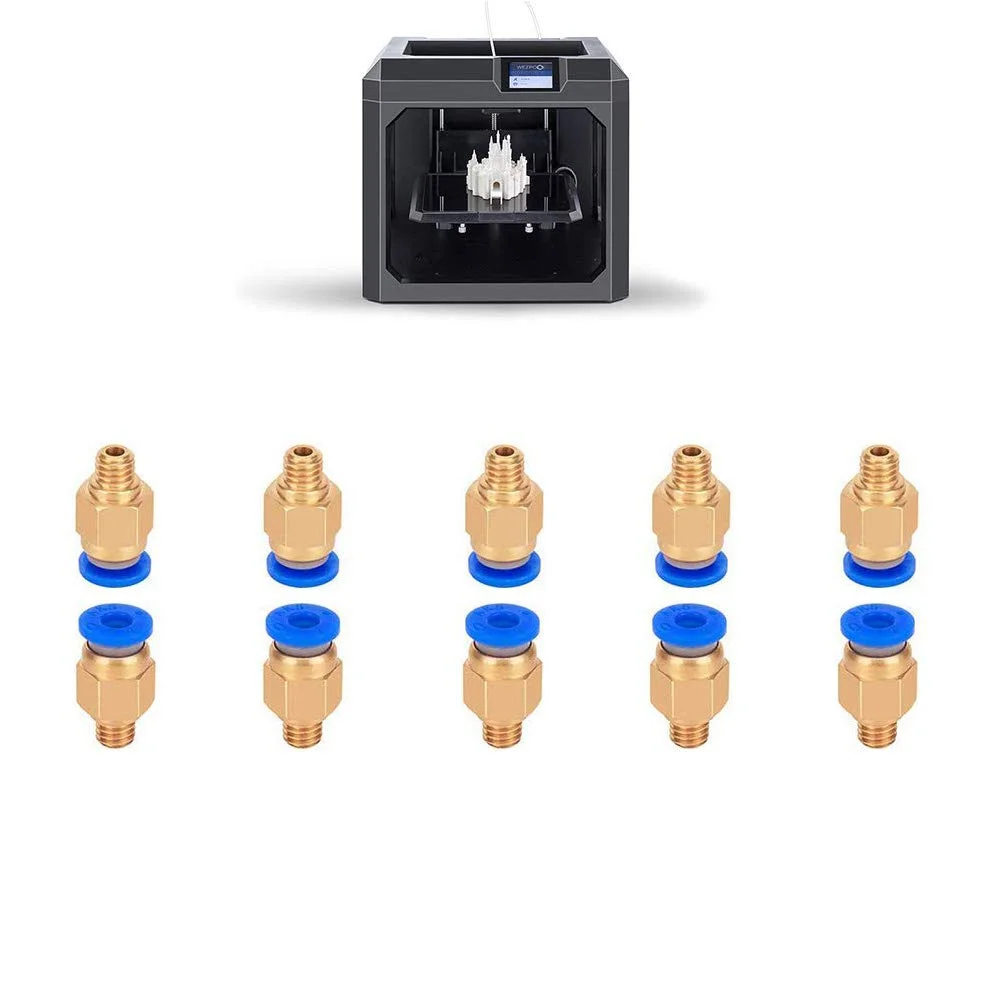 اتصالات پنوماتیک AiTrip PC4-M6 فشاری برای اکسترودر Bowden پرینتر سه بعدی - 10 عدد