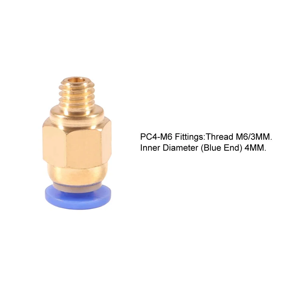 اتصالات پنوماتیک AiTrip PC4-M6 فشاری برای اکسترودر Bowden پرینتر سه بعدی - 10 عدد