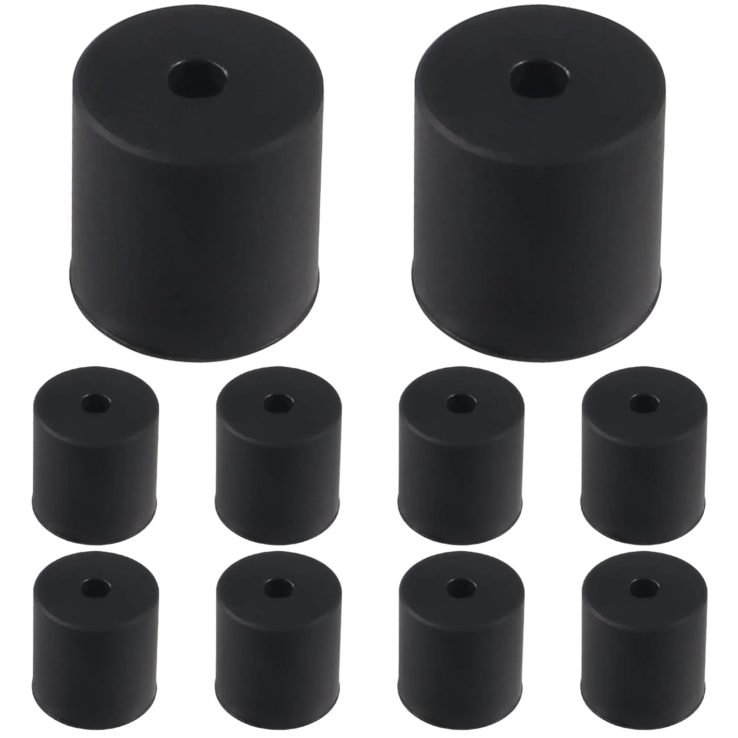 ۱۰ عدد ستون تراز کننده سیلیکونی صفحه حرارتی پرینتر سه بعدی ۱۸ میلی متری، قطعات صفحه حرارتی پرینتر سه بعدی، پایه های ثابت صفحه، بافر سیلیکونی مقاوم در برابر حرارت سازگار با CR-10 Ender 3 (مشکی، ۱۸ میلی متر)