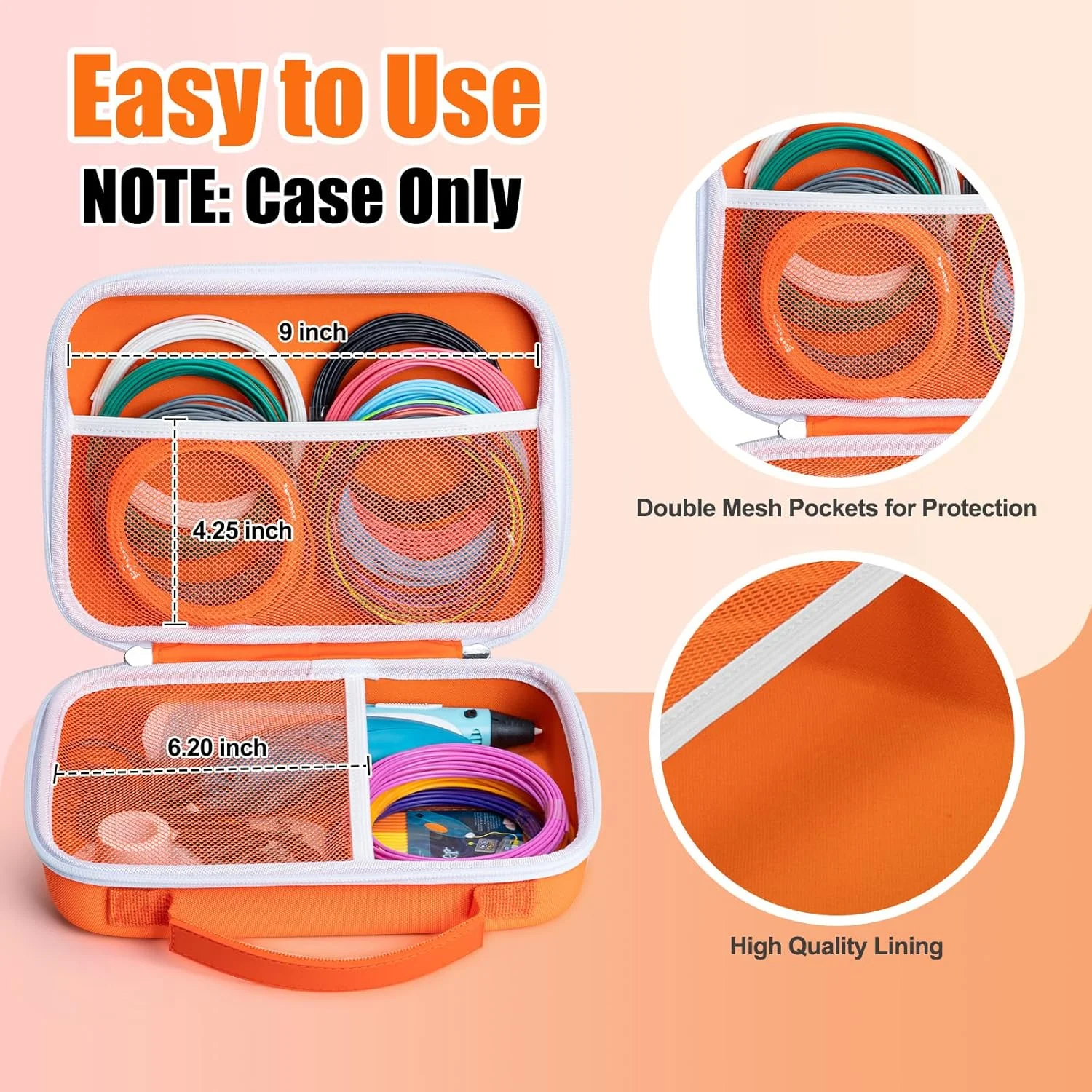 کیف محافظ هارد برای قلم سه بعدی SCRIB3D P1 Advanced/3D Doodler 3D Pen/MYNT 3D Super 3D Pen/MYNT 3D Professional Printing 3D Pen/SCRIB3D Advanced 3D Printing Pen/3 Doodler Flow/MYNT 3D Pro، کیف حمل مسافرتی (فقط جعبه)