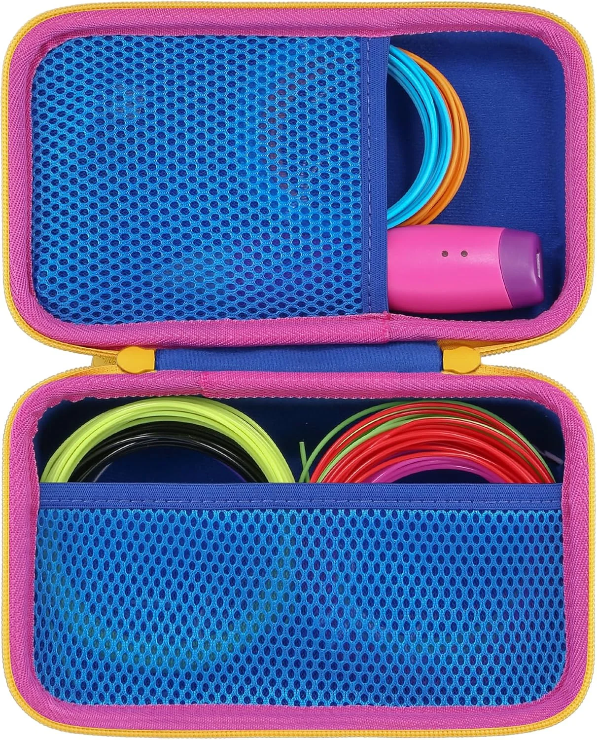 کیف حمل سخت Aenllosi برای قلم SCRIB3D / قلم سه بعدی MYNT3D Junior2، چاپگر سه بعدی P1 و کیف نگهدارنده قلم چاپ سه بعدی پیشرفته، جیب توری برای پر کردن مجدد فیلامنت و شارژر قلم سه بعدی (فقط کیف)