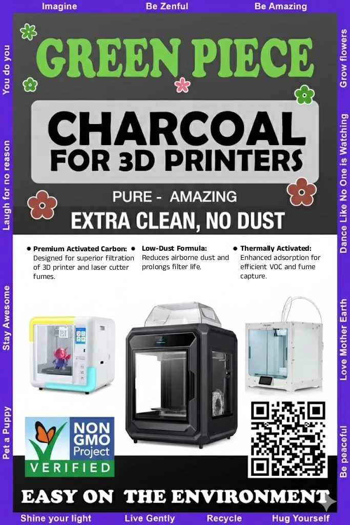 کربن فعال برای پرینترهای سه بعدی و حکاکی لیزری - کربن GAC با فعال سازی حرارتی، کم گرد و غبار، فیلتر با جذب بالا، 1 پوند