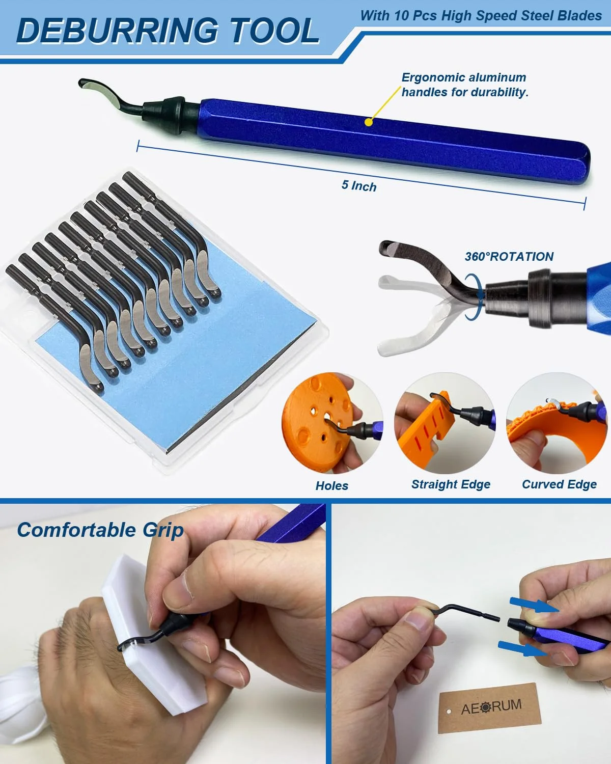 جعبه ابزار چاپ سه بعدی با جعبه چوبی 124 قطعه لوازم جانبی چاپ سه بعدی شامل ابزار پرداخت، قلم های سنباده، لوله بر برای حذف، تمیز کردن و پرداخت مدل های چاپ سه بعدی