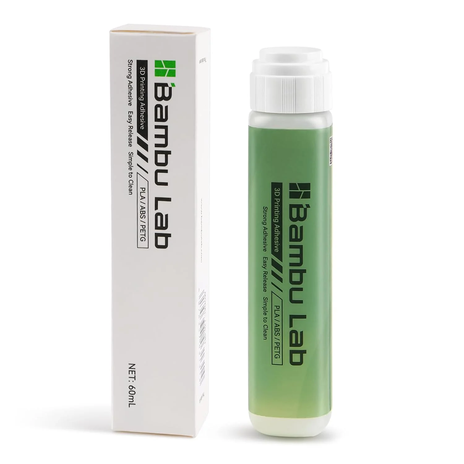 چسب بستر پرینتر سه بعدی بامبو لب، چسب پرینت سه بعدی برای بستر گرم، جلوگیری از تاب برداشتن برای پرینت ABS، PLA، PETG، TPU روی صفحات ساخت مختلف با چسبندگی قوی تر، بدون باقیمانده، بادوام تر از چسب ماتیکی - 60 میلی لیتر