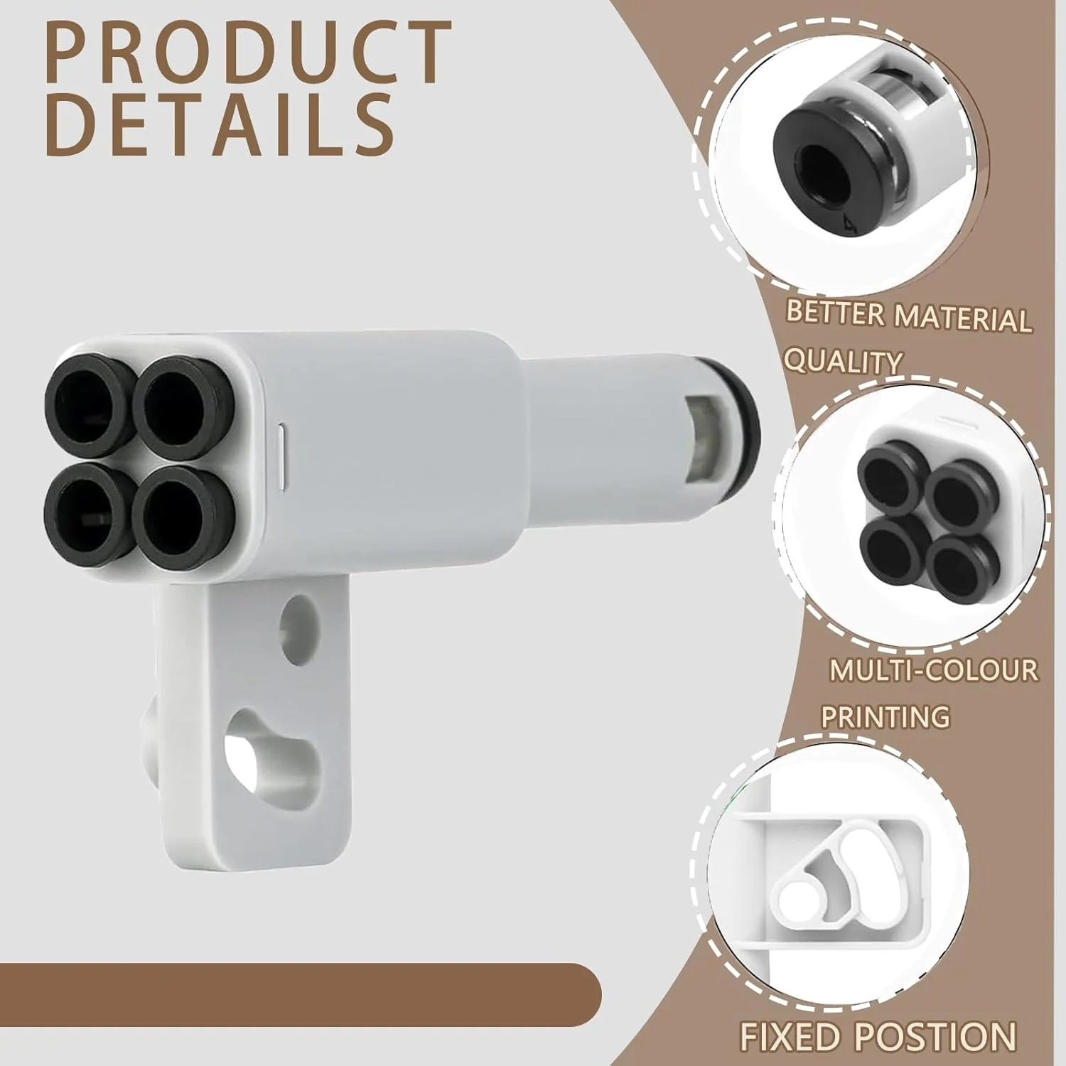 آداپتور PTFE چهار در یک، لوازم جانبی پرینتر سه بعدی، پورت توسعه لوله Bowden فیلامنت، اتصال AMS به 4 ماژول تغذیه برای Bamboo LAB X1/P1/X1C/X1E/P1S/P1P