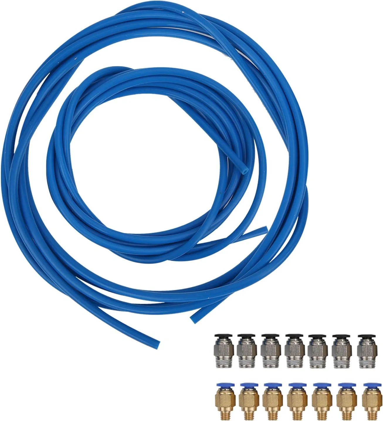 لوله PTFE پرینتر سه بعدی Acouto به همراه اتصالات پنوماتیک PC4-M6 و PC4-M10 برای لوازم جانبی پرینتر سه بعدی Ender 3