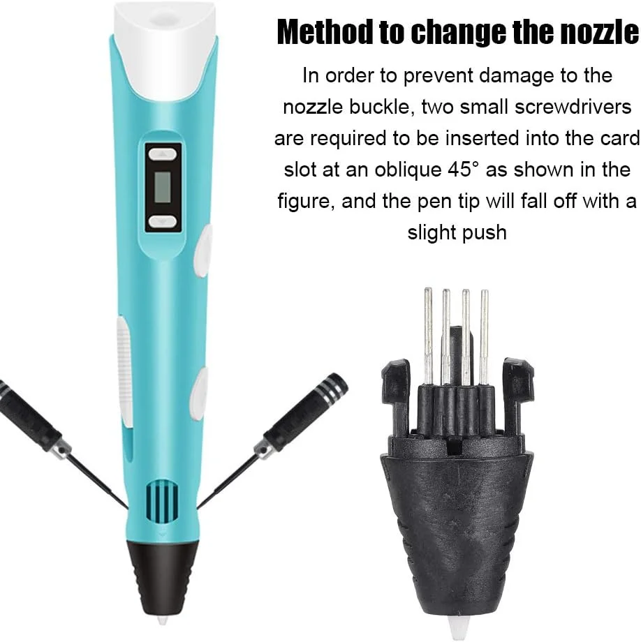 نازل چاپگر سه بعدی Acouto 1.75mm، قطعات جایگزین، نازل قلم چاپگر سه بعدی، طراحی یکپارچه مشکی