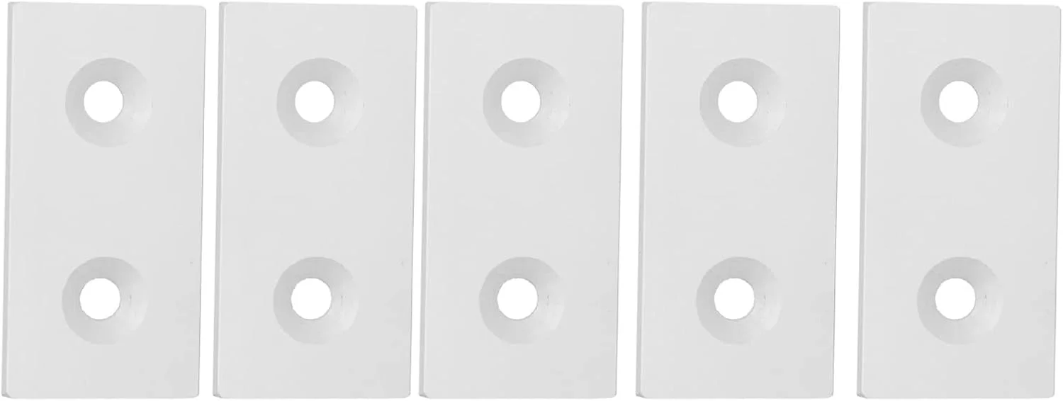 Acouto 5 عدد سر آلومینیومی 4080، صفحه پوشش فلزی آلیاژی متحرک 4080 با سوراخ های دوتایی، لوازم جانبی سخت افزار صنعتی (نقره ای)