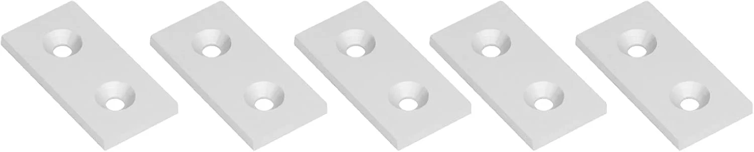 Acouto 5 عدد سر آلومینیومی 4080، صفحه پوشش فلزی آلیاژی متحرک 4080 با سوراخ های دوتایی، لوازم جانبی سخت افزار صنعتی (نقره ای)