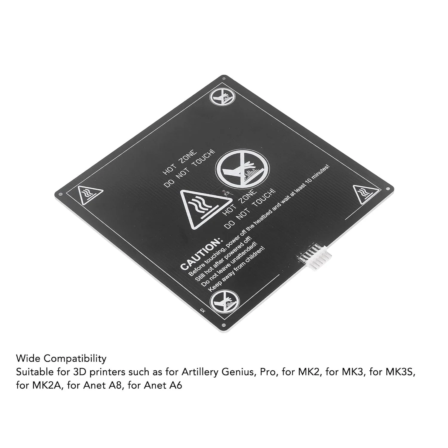 صفحه گرمایشی آلومینیومی Acouto MK2 MK3 12V برای پرینتر سه بعدی، صفحه گرمایشی 220x220 میلی متر، ضخامت 3 میلی متر، همراه با سیم 90 سانتی متری DC12V 3 V2 - تولید افزودنی صنعتی و علمی