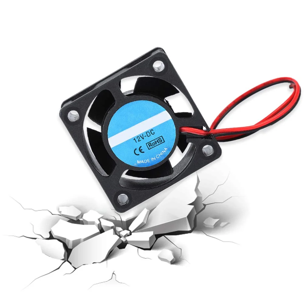 فن خنک کننده 40x40x19 میلی متری 12 ولت 0.15 آمپر Acouto با بلبرینگ بوشی برای لوازم جانبی پرینتر سه بعدی مشکی، قطعات و لوازم جانبی پرینتر سه بعدی فن خنک کننده با بلبرینگ روغنی