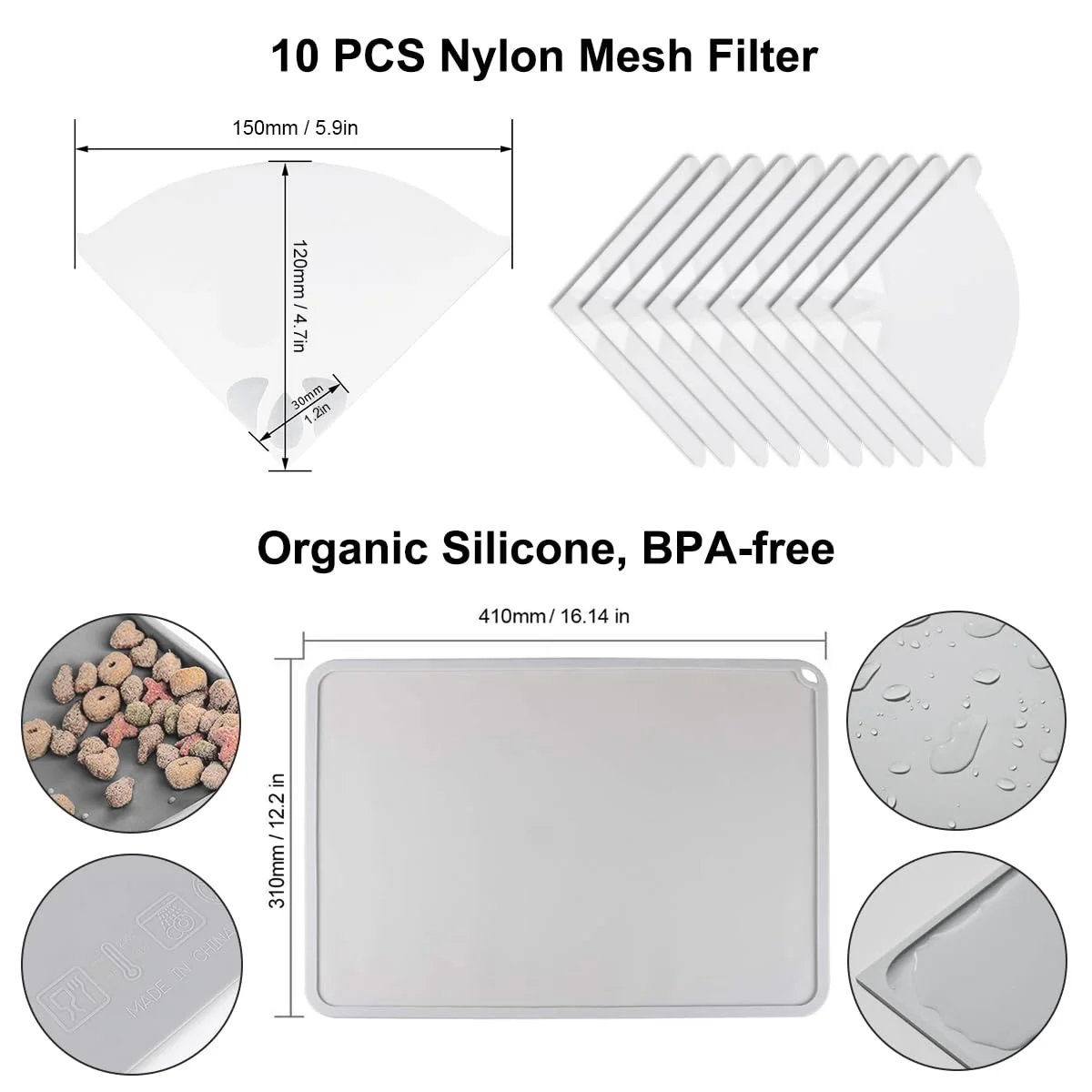 کیت لوازم جانبی پرینتر سه بعدی رزینی، شامل پد سیلیکونی تمیز کننده و قیف استیل ضد زنگ، ابزار تعمیر و نگهداری، موچین، قیف، قیچی، چاقوی برش، کیت ابزار پرینتر سه بعدی (کیت ابزار رزین)