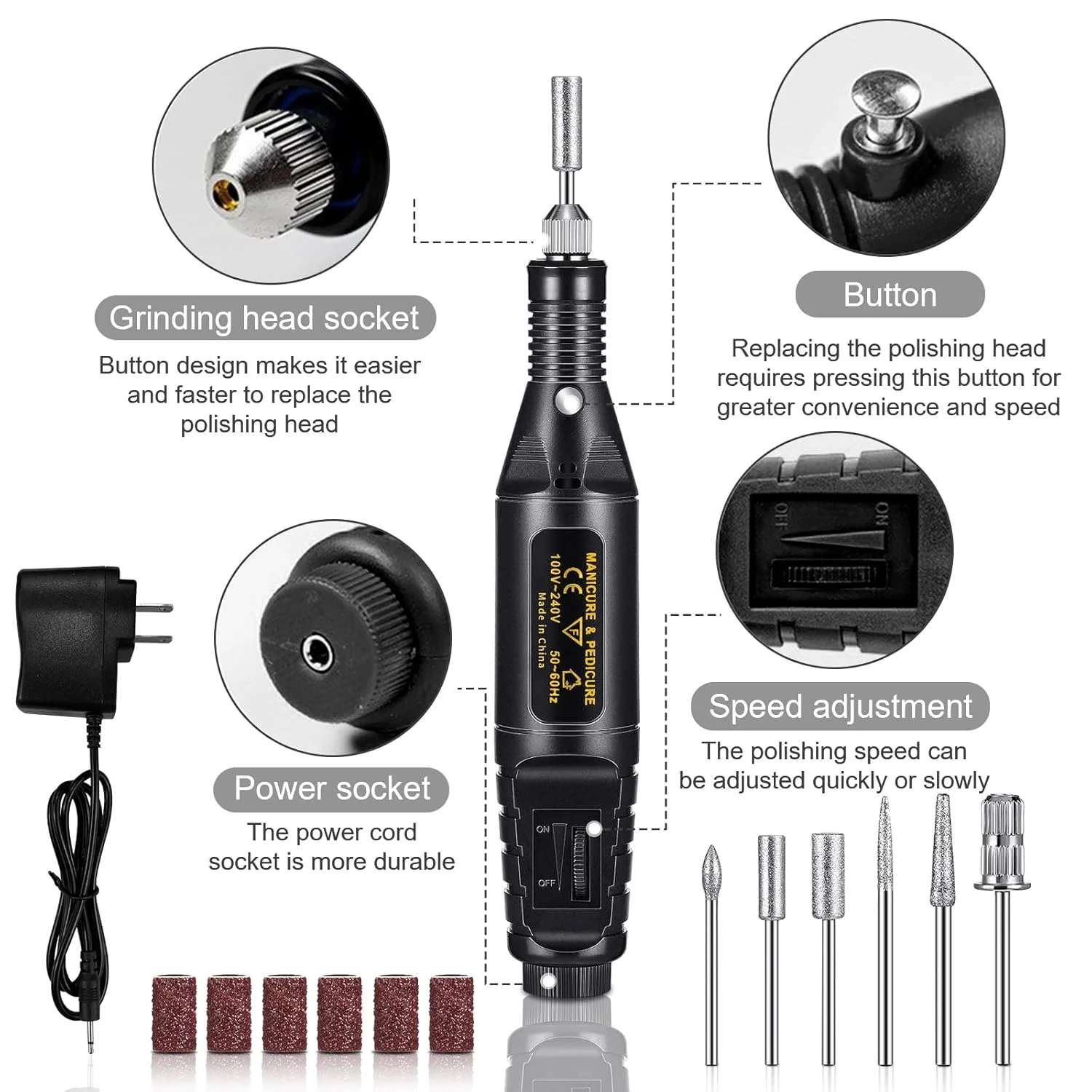 جعبه ابزار 212 تکه پرینتر سه بعدی به همراه لوازم جانبی، شامل ابزار پرداخت، ایده آل برای جداسازی، تمیزکاری و ماشینکاری دقیق