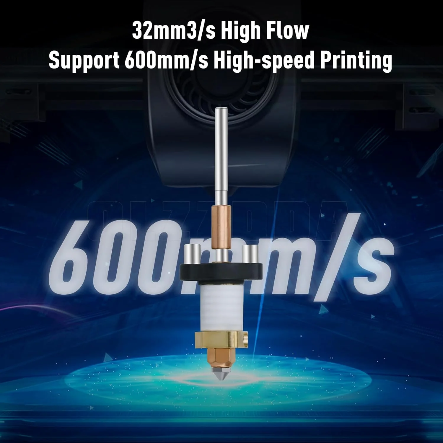 لوازم جانبی پرینت سه بعدی K1C بلوک حرارتی سرامیکی، کیت نازل تعویض سریع تمام فلزی، بلوک حرارتی مقاوم در برابر درجه حرارت بالا 300 درجه سانتیگراد مناسب برای پرینتر سه بعدی K1C