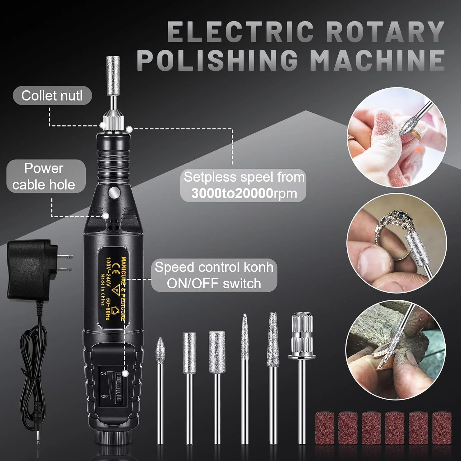 جعبه ابزار ۲۲۱ تکه پرینتر سه بعدی، شامل ابزار پرداخت، مناسب برای جداسازی، تمیزکاری و ماشینکاری دقیق پرینت سه بعدی