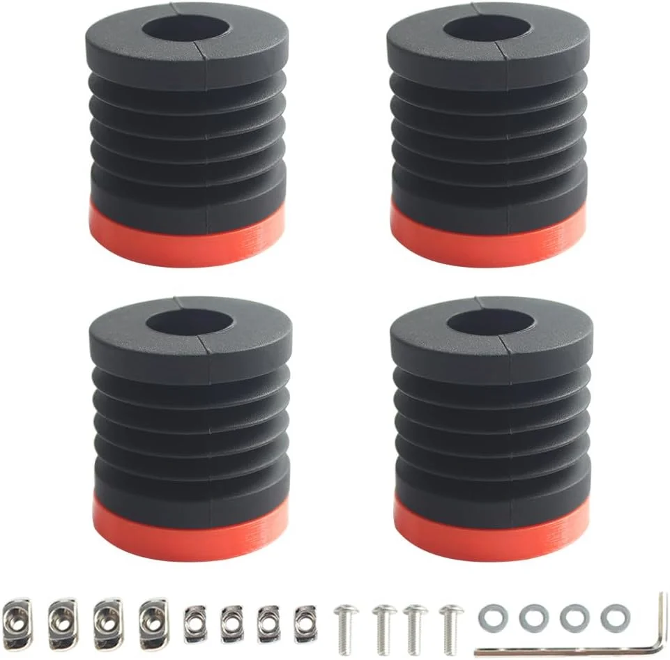 لوازم جانبی پرینتر سه بعدی، پد ضد لرزش، مت فرود اکستروژن T-Slot 2020، برای Bambu lab X1/P1P/P1S و برای سری Creality Ender 3، سری CR-5/6/10، Vyper/Kobra پروفیل آلومینیومی (نارنجی)