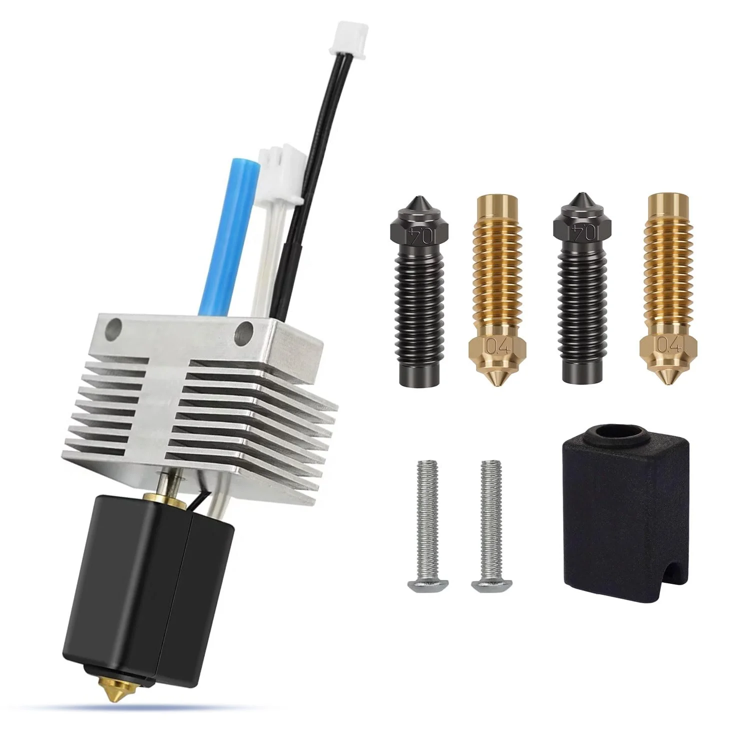 کیت هات‌اند اکسترودر تمام فلزی برای Elegoo Neptune 4 Plus/4 Max – هات‌اند جایگزین با نازل سخت‌کاری شده، جوراب سیلیکونی و بلوک حرارتی، لوازم جانبی پرینتر سه بعدی