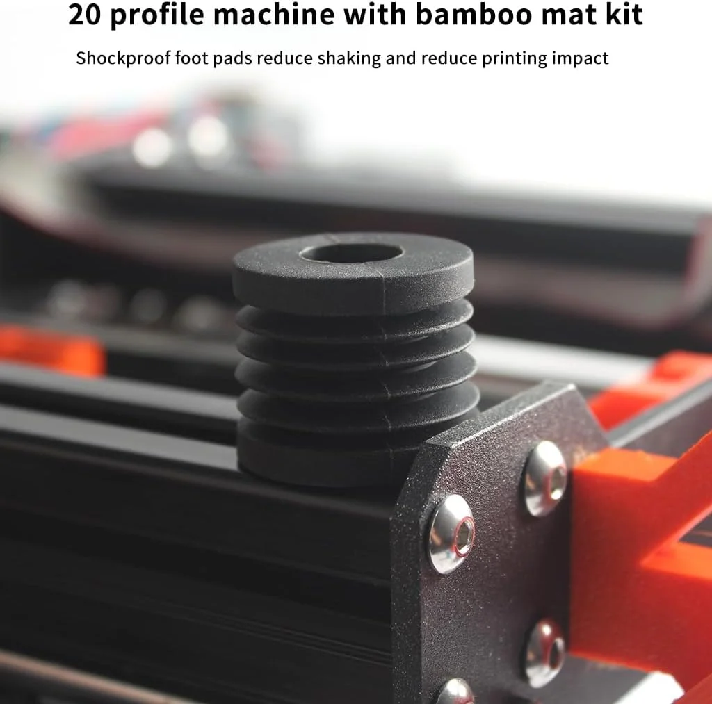 لوازم جانبی پرینتر سه بعدی، پد ضد لرزش، مت فرود اکستروژن T-Slot 2020، برای Bambu lab X1/P1P/P1S و برای سری Creality Ender 3، سری CR-5/6/10، Vyper/Kobra پروفیل آلومینیومی (نارنجی)