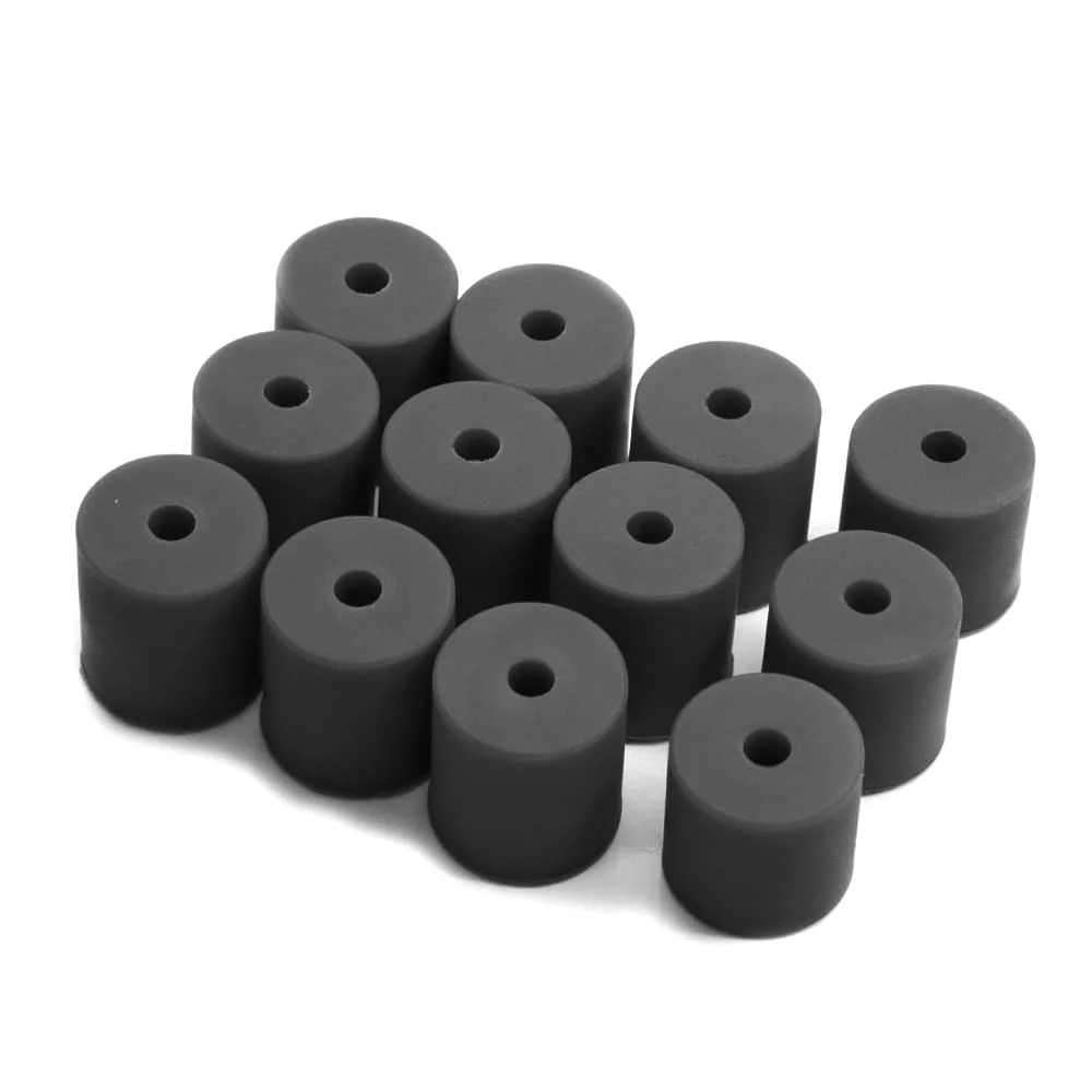 بسته 12 عددی پایه های تخت جامد سیلیکونی برای پرینتر سه بعدی، قطعات تراز کننده صفحه حرارتی، ستون تراز کننده سیلیکونی مقاوم در برابر حرارت، ابزار بستر گرم پایدار (3 عدد 0.63 اینچی + 9 عدد 0.7 اینچی)