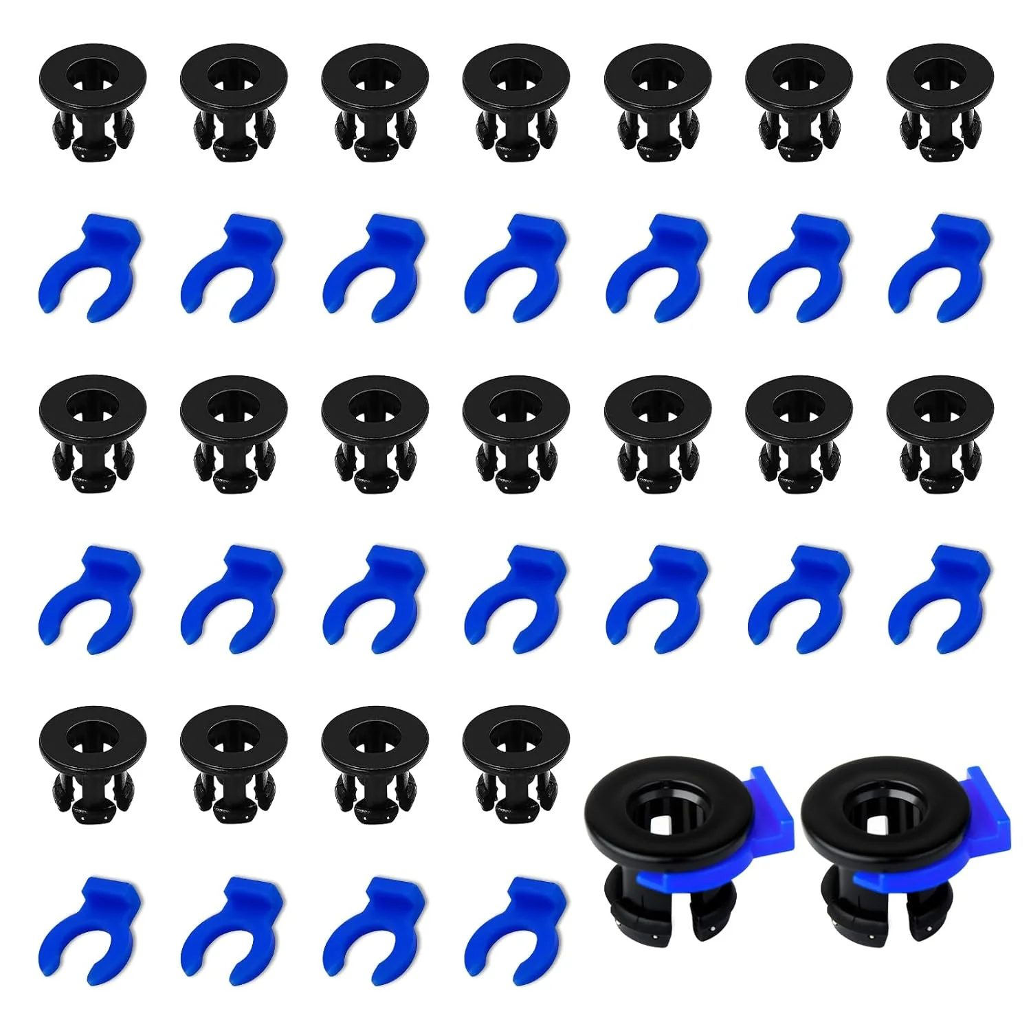 مجموعه اتصال لوله بوودن 40 عددی - بست گیره کولت اتصال لوله بوودن 1.75 و مجموعه گیره کولت بوودن برای لوازم جانبی پرینتر سه بعدی، گیره اتصال بوودن ثابت 4 میلی متری قطعات پرینتر فیلامنت