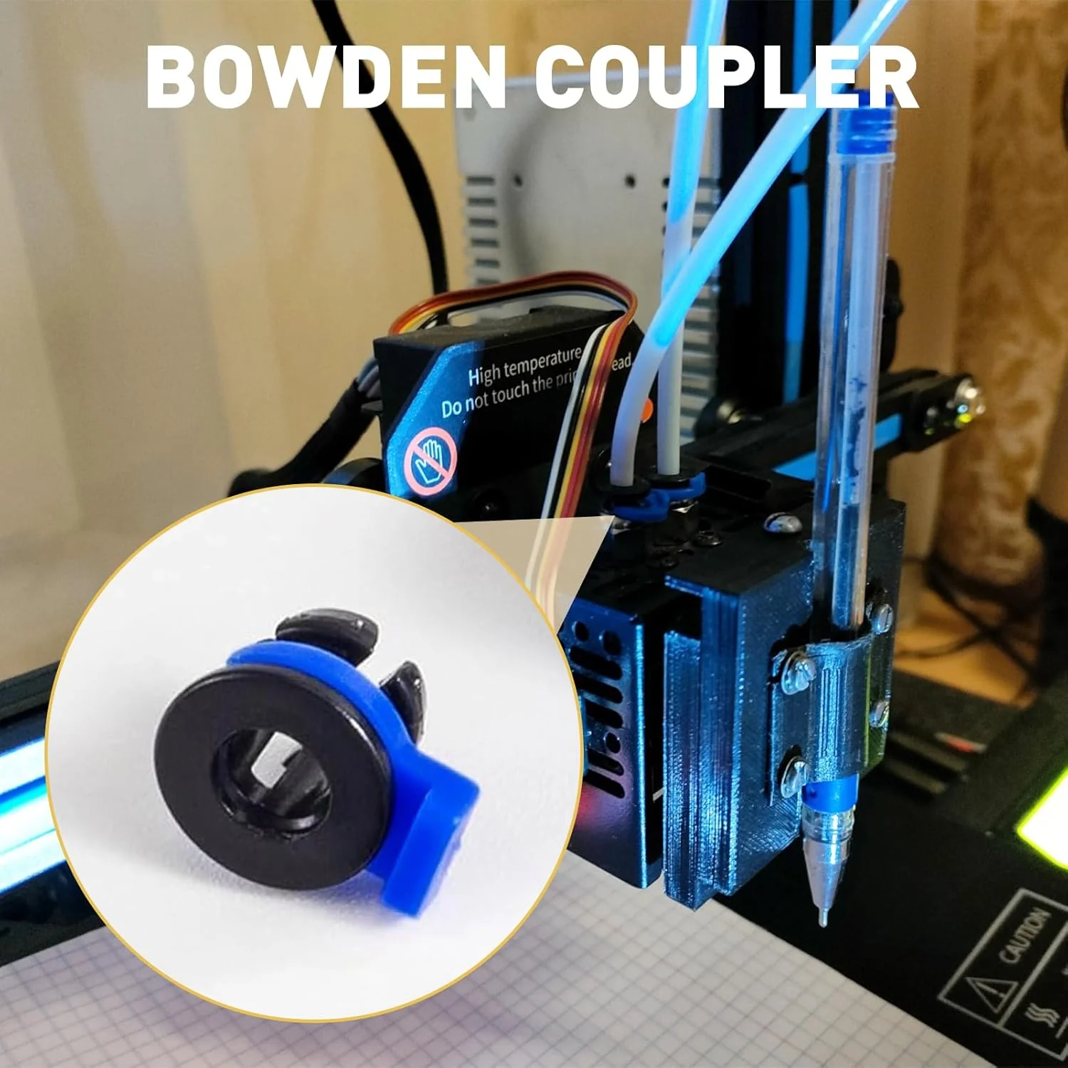 مجموعه اتصال لوله بوودن 40 عددی - بست گیره کولت اتصال لوله بوودن 1.75 و مجموعه گیره کولت بوودن برای لوازم جانبی پرینتر سه بعدی، گیره اتصال بوودن ثابت 4 میلی متری قطعات پرینتر فیلامنت