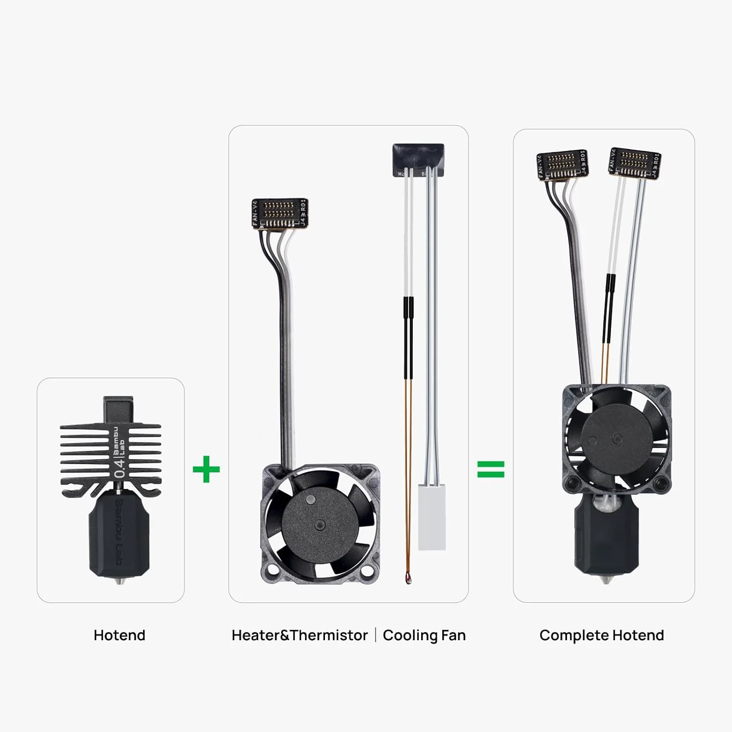 ست کامل هات‌اند فولاد سخت شده با فن برای پرینتر سه بعدی Bambu LAB P1, P1P, P1S