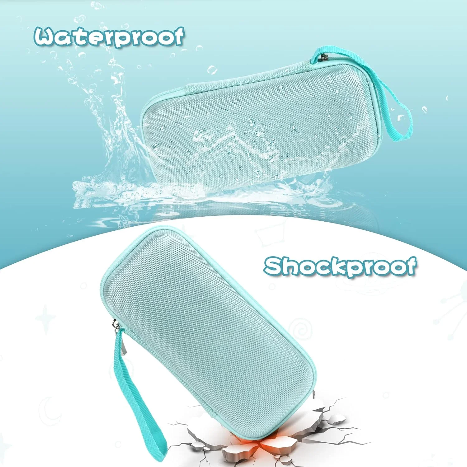 کیف محافظ سازگار با قلم چاپ سه بعدی 3Doodler Start+ Essentials برای کودکان، نگهدارنده لوازم جانبی و کابل USB، جعبه محافظ - سبز (فقط جعبه)