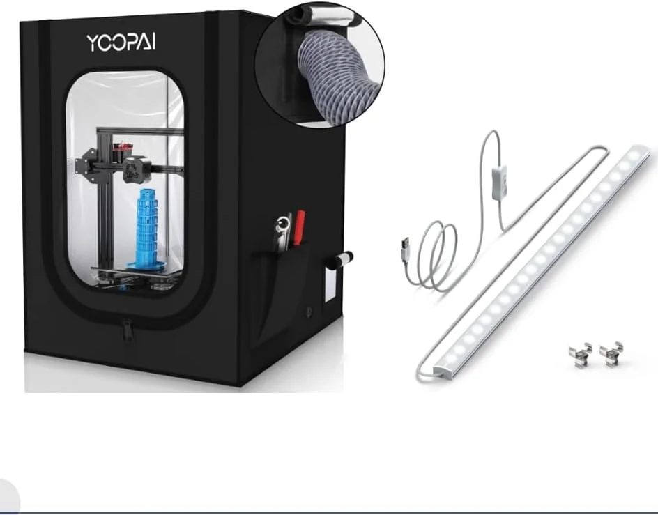 محفظه پرینتر سه بعدی + نوار چراغ ال ای دی USB