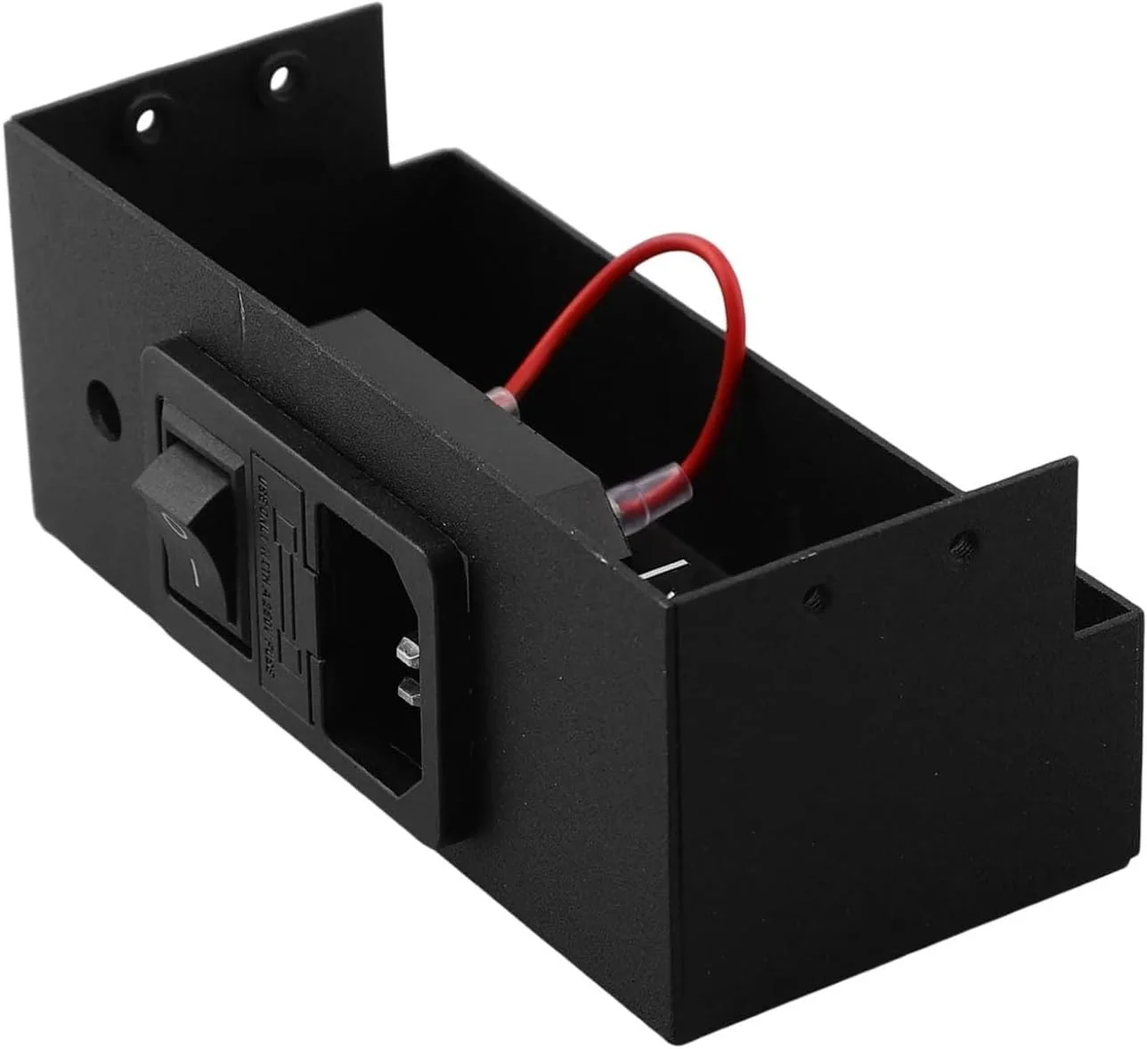 محفظه فلزی محافظ برق پرینتر سه بعدی 12V 24V 360W به همراه کابل 2 متری و سوکت نر سازگار با Ender 3 CR10 و سری های مشابه - مشکی