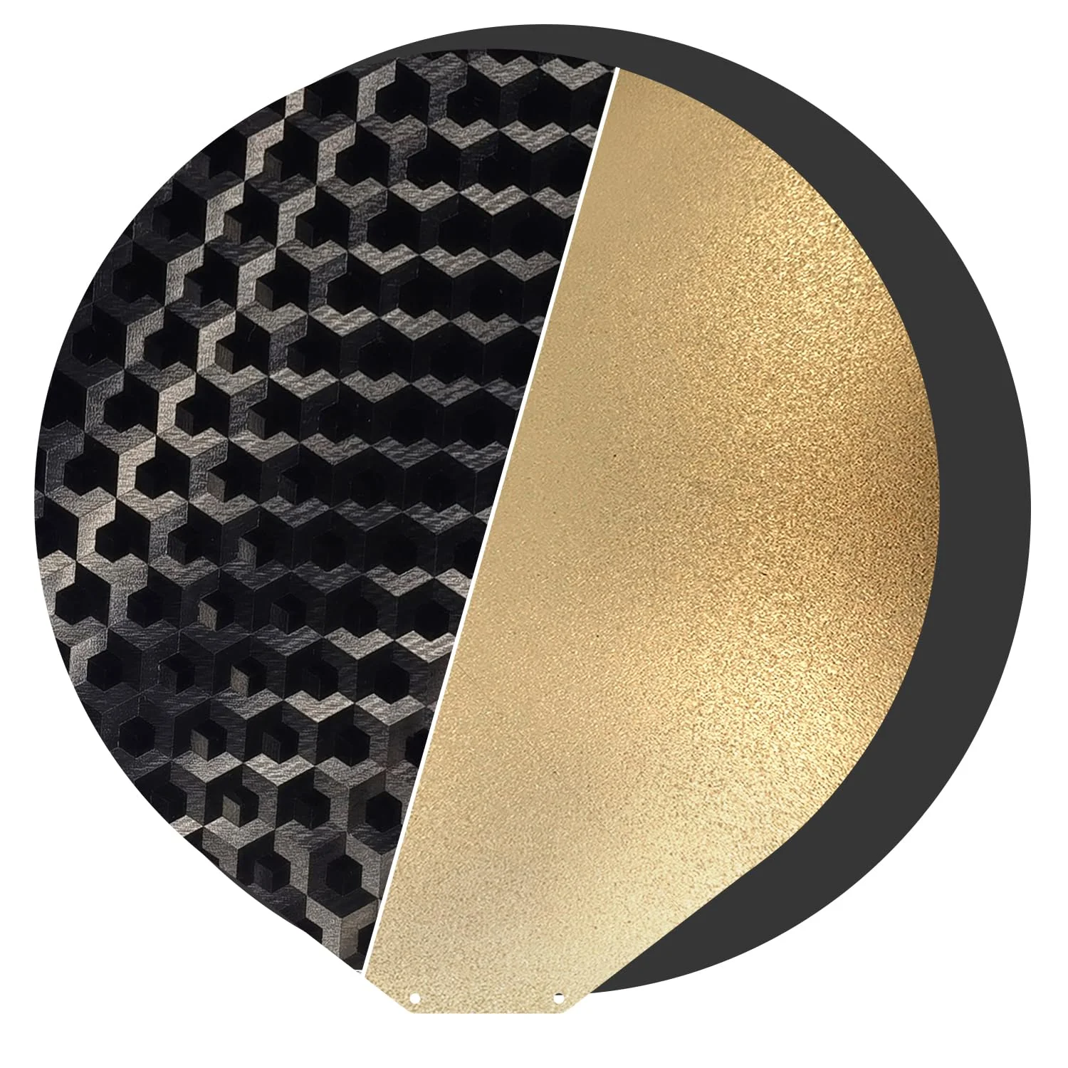 صفحه ساخت گرد 270 میلی‌متری ارتقا یافته T1 Pro با بافت/صاف دو طرفه فنری فولادی PEI، پلتفرم انعطاف‌پذیر با بستر مغناطیسی برای چاپگر سه بعدی Flsn sr Super Racer, QQ-S-PRO