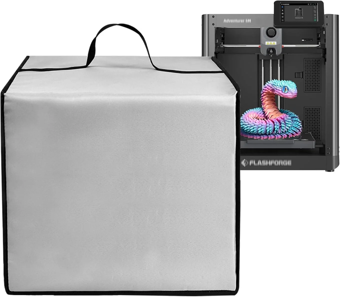 روکش ضد آب و ضد گرد و غبار نایلونی برای پرینتر سه بعدی FLASHFORGE Adventurer 5M، کاور محافظ جهانی پرینتر سه بعدی (نقره ای)