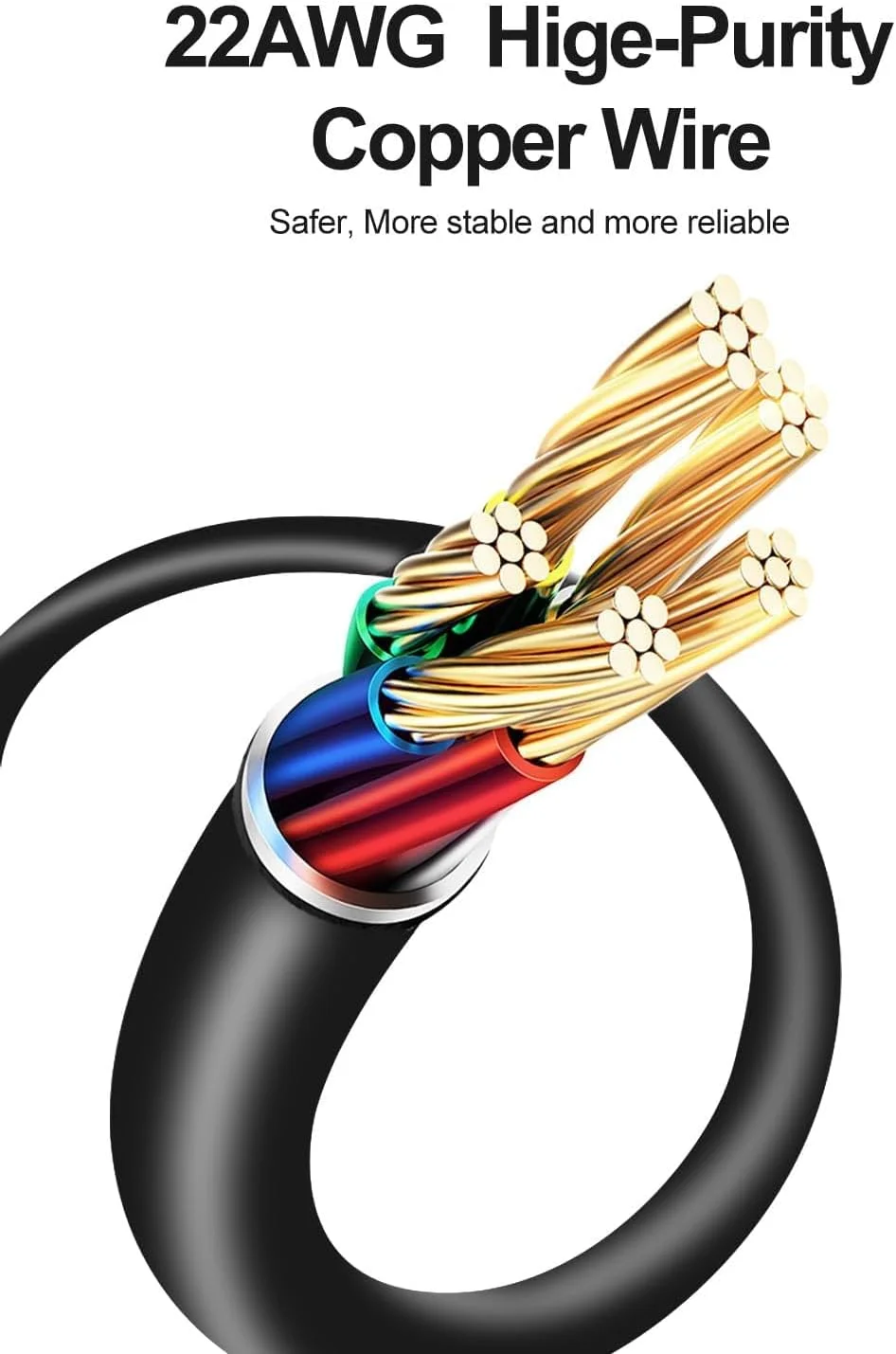 کابل افزایش طول 4 پین ACE Pro به طول 1 متر برای پرینتر سه بعدی Anycubic Kobra 3 Combo/MAX/S1 Combo، سیم جامپر افزایش طول با هسته مسی 22AWG به همراه حلقه مغناطیسی