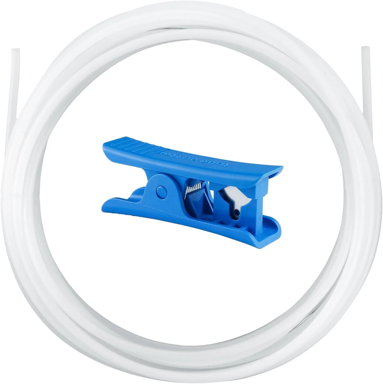 دو عدد لوله PTFE برای فیلامنت 1.75 میلی‌متری، قطر داخلی 2.5 میلی‌متر × قطر خارجی 4 میلی‌متر، 5 متر با کاتر لوله، سازگار با پرینترهای سه بعدی کرالیتی - اکستروژن روان