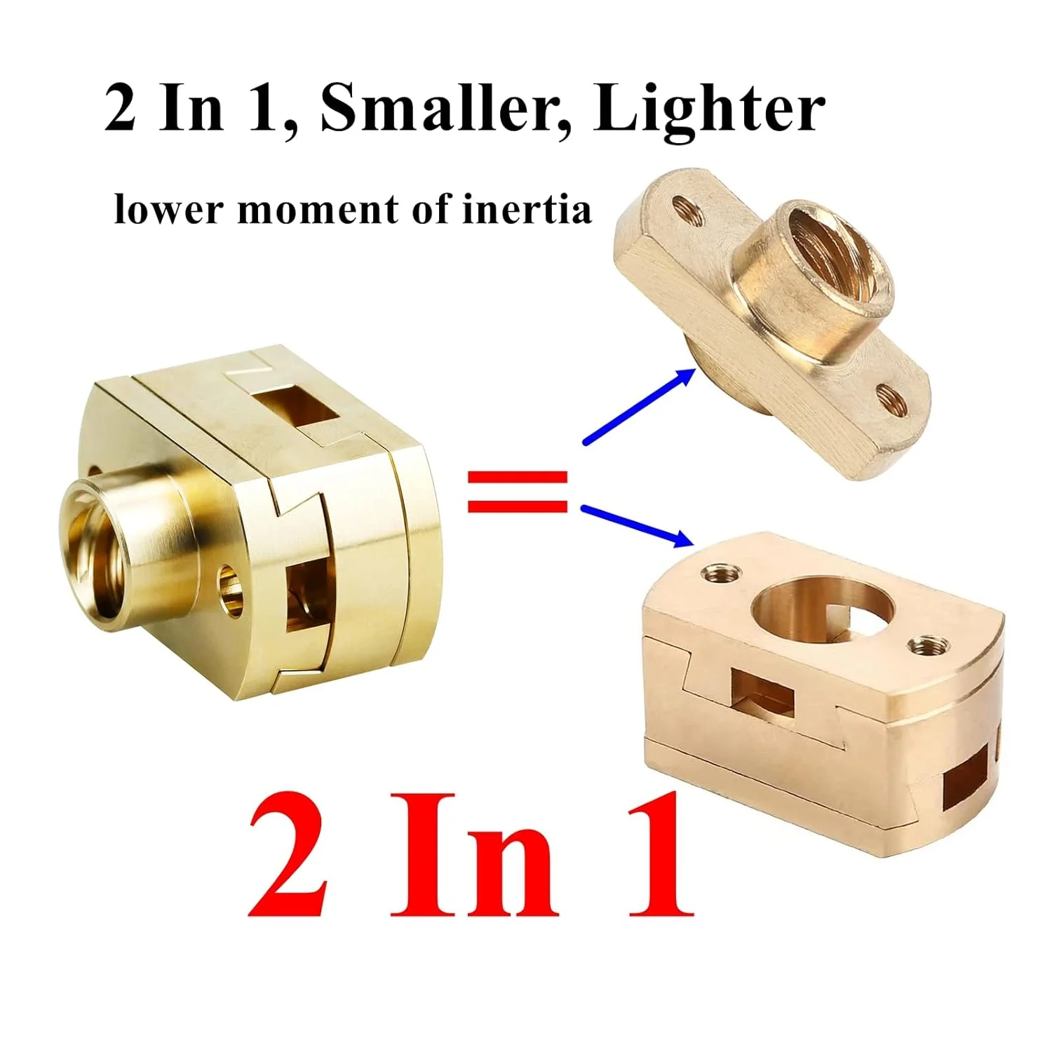 بسته 2 عددی اتصال اولدهام محور Z پیچ سربی 8 میلی‌متری برای پرینتر سه بعدی