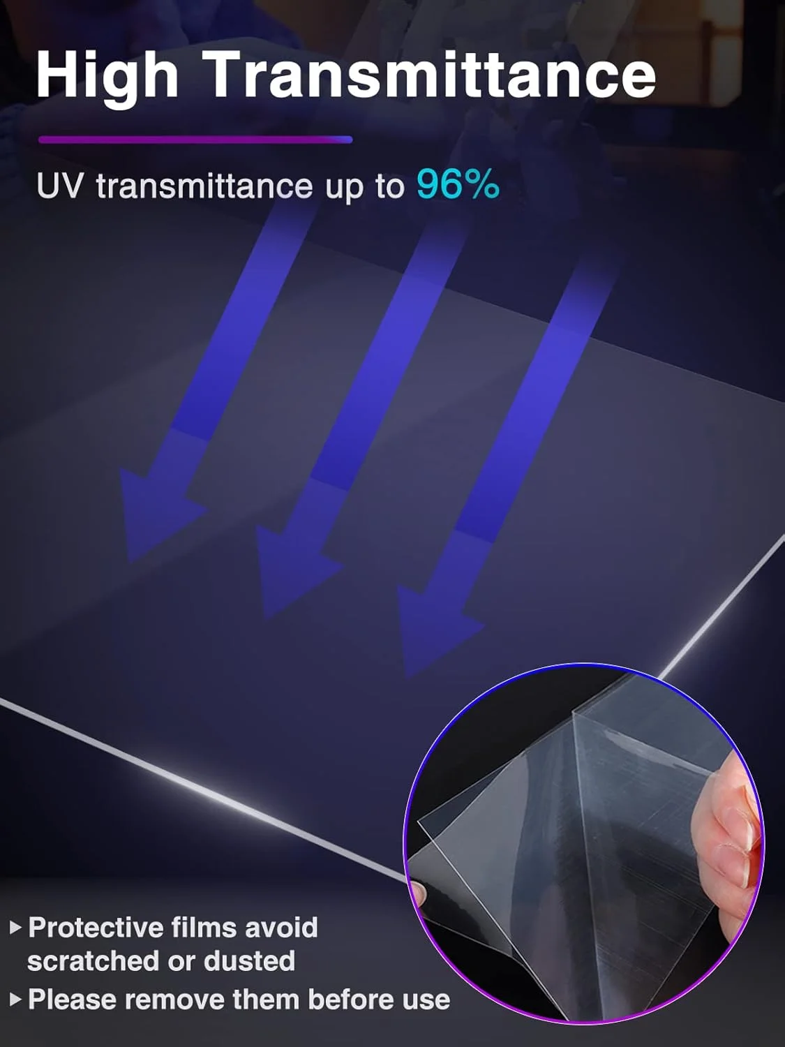 ۱۰ عدد فیلم FEP، ۲۶۰x۲۰۰x۰.۱۵ میلی‌متر، مناسب برای Anycubic Photon Mono X، Photon Mono X 6K، Photon Mono X2، Photon M3 Plus، Elegoo Saturn، Saturn S، Saturn 4K و قطعات جانبی پرینتر سه بعدی