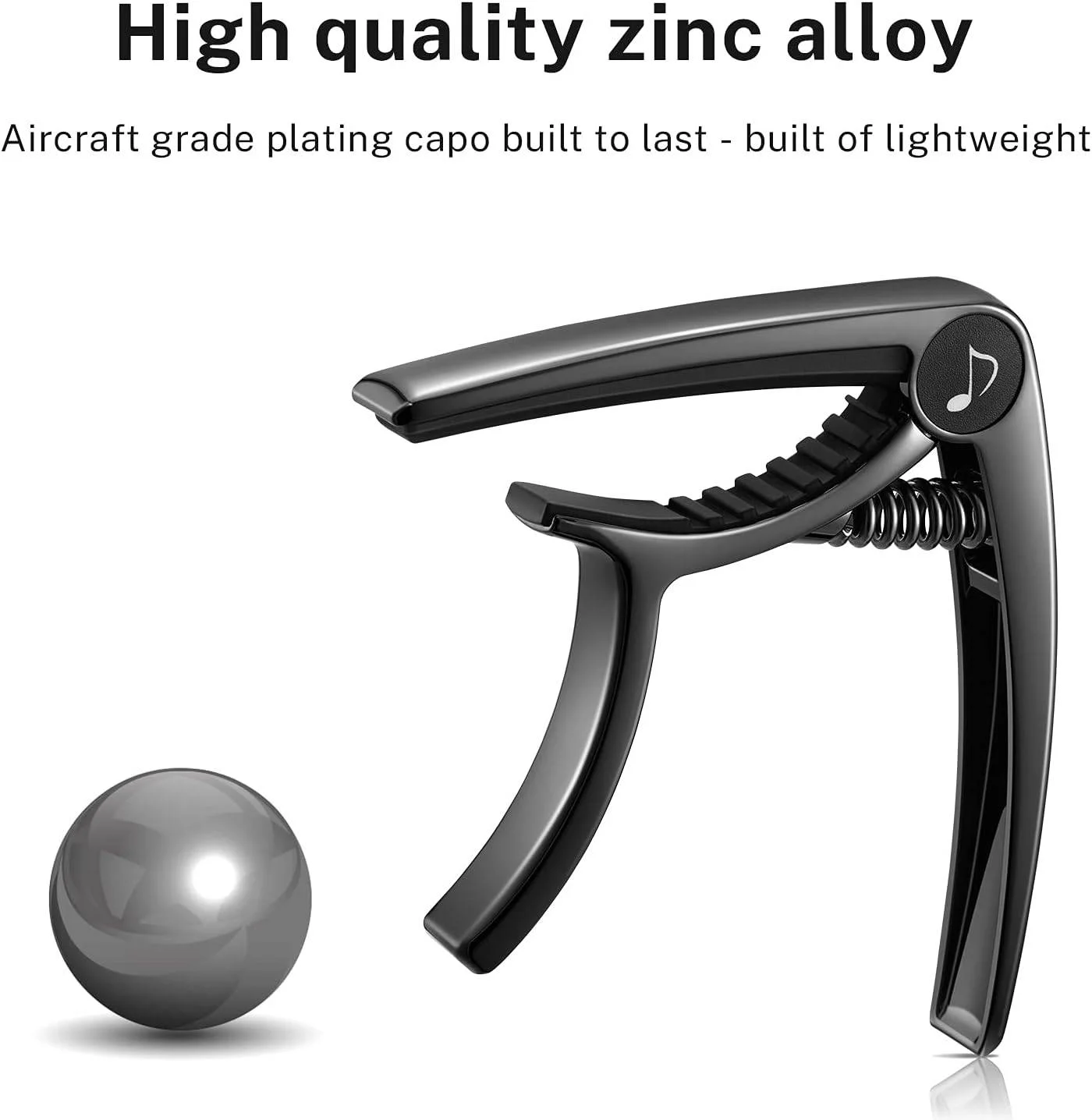 کوپو گیتار Donner DC-2 برای گیتار آکوستیک و الکتریک، کوپو حرفه ای با دوام، مناسب برای گیتارهای الکتریک و آکوستیک، عملکرد بالا، مشکی | EC815 کوپو گیتار Donner DC-2 برای گیتار آکوستیک و الکتریک، کوپو حرفه ای با دوام، مناسب برای گیتارهای الکتریک و آکوستیک، عملکرد بالا، مشکی | EC815