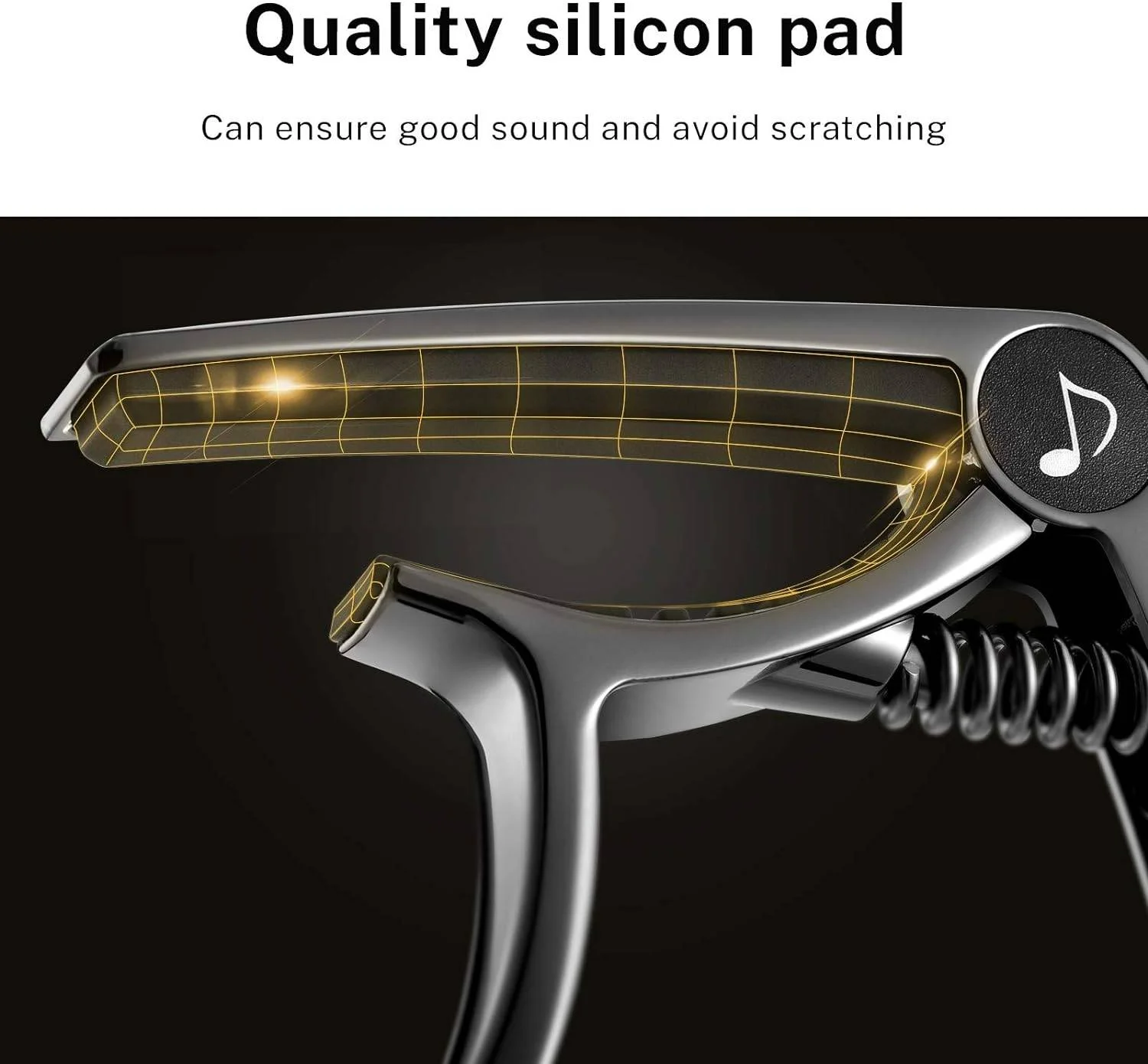 کوپو گیتار Donner DC-2 برای گیتار آکوستیک و الکتریک، کوپو حرفه ای با دوام، مناسب برای گیتارهای الکتریک و آکوستیک، عملکرد بالا، مشکی | EC815 کوپو گیتار Donner DC-2 برای گیتار آکوستیک و الکتریک، کوپو حرفه ای با دوام، مناسب برای گیتارهای الکتریک و آکوستیک، عملکرد بالا، مشکی | EC815