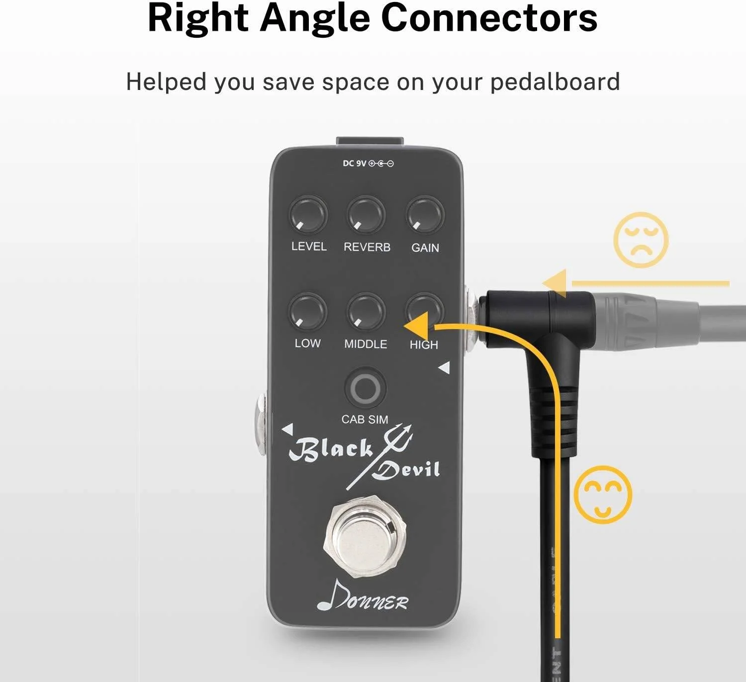 کابل پچ گیتار 15 سانتی متری Donner، کابل های پدال افکت گیتار، کابل های مونو TS بدون نویز برای پدال های افکت گیتار/باس، بسته 6 عددی، مشکی | EC1048 کابل پچ گیتار 15 سانتی متری Donner، کابل های پدال افکت گیتار، کابل های مونو TS بدون نویز برای پدال های افکت گیتار/باس، بسته 6 عددی، مشکی | EC1048