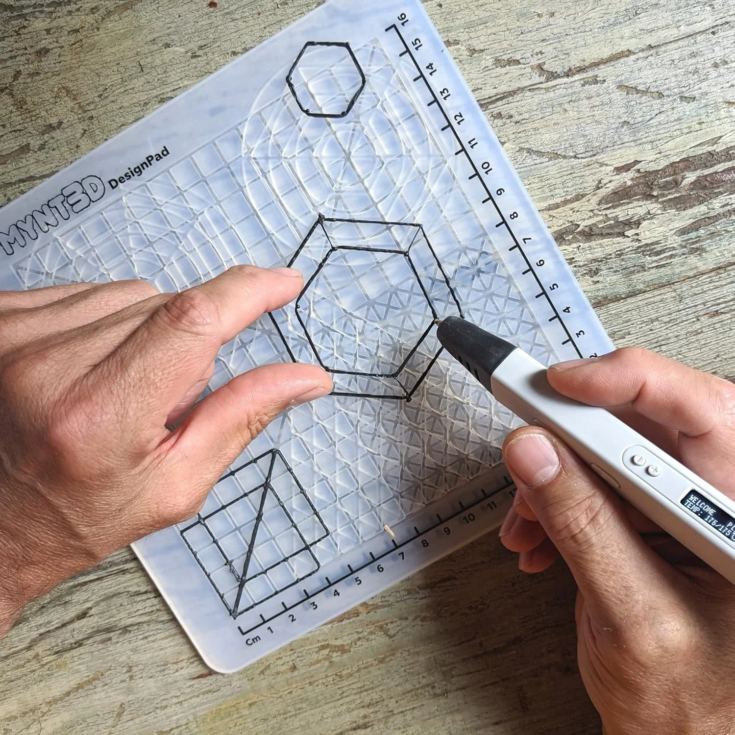 قلم سه بعدی MYNT3D Pro + ده رنگ PLA + کیت مت طراحی