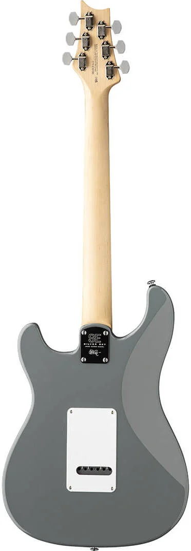 گیتار الکتریک سیگنچر جان مایر PRS SE Silver Sky با صفحه انگشت‌گذاری رزوود، 22 فرت، سیم‌های PRS Classic 10-46، بریج ترمولو استیل 2 نقطه‌ای، نات استخوانی مصنوعی، رنگ خاکستری طوفانی | J2R8J