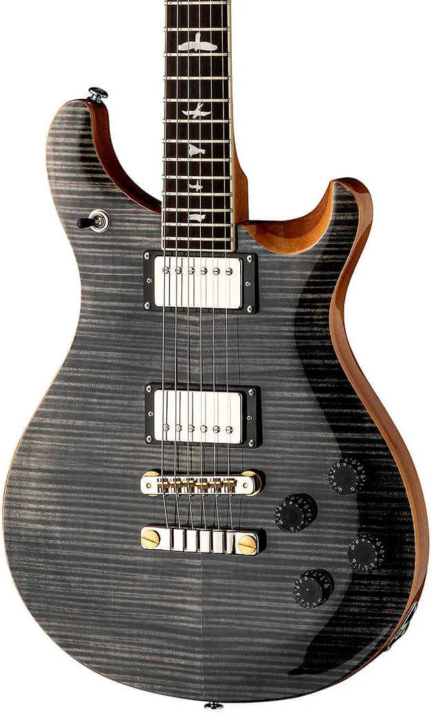 گیتار الکتریک PRS SE McCarty 594، صفحه انگشت‌گذاری رزوود، طول دسته 25 اینچ، شکل دسته Pattern Vintage، پیکاپ تریبل 58/15 LT "S"، پیکاپ باس 58/15 LT "S"، 22 فرت، رنگ زغالی | M522CH